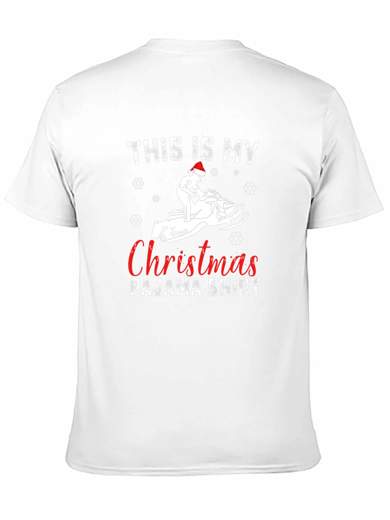 Christmas Pajama Shirt - Snowmobile Design