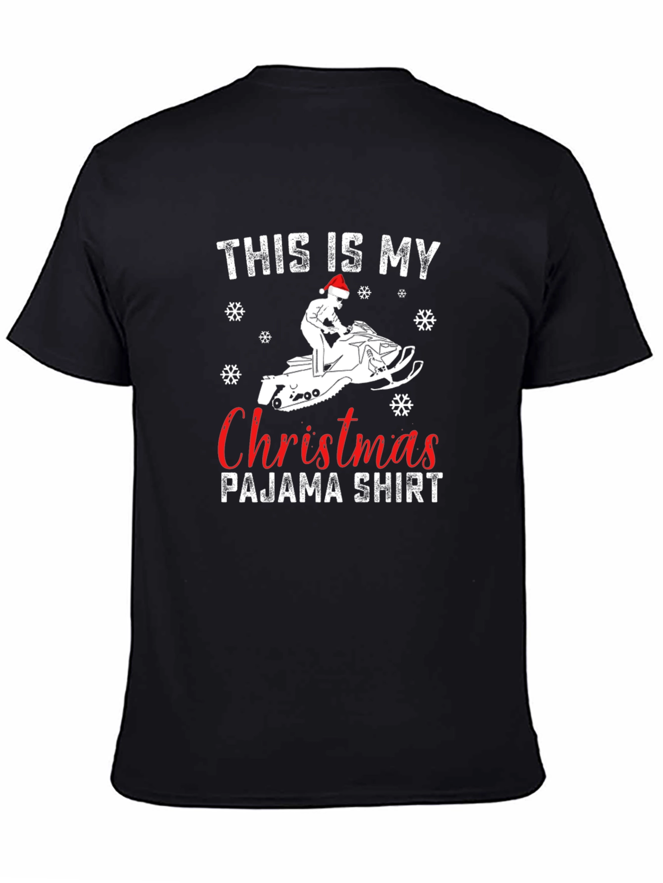 Christmas Pajama Shirt - Snowmobile Design
