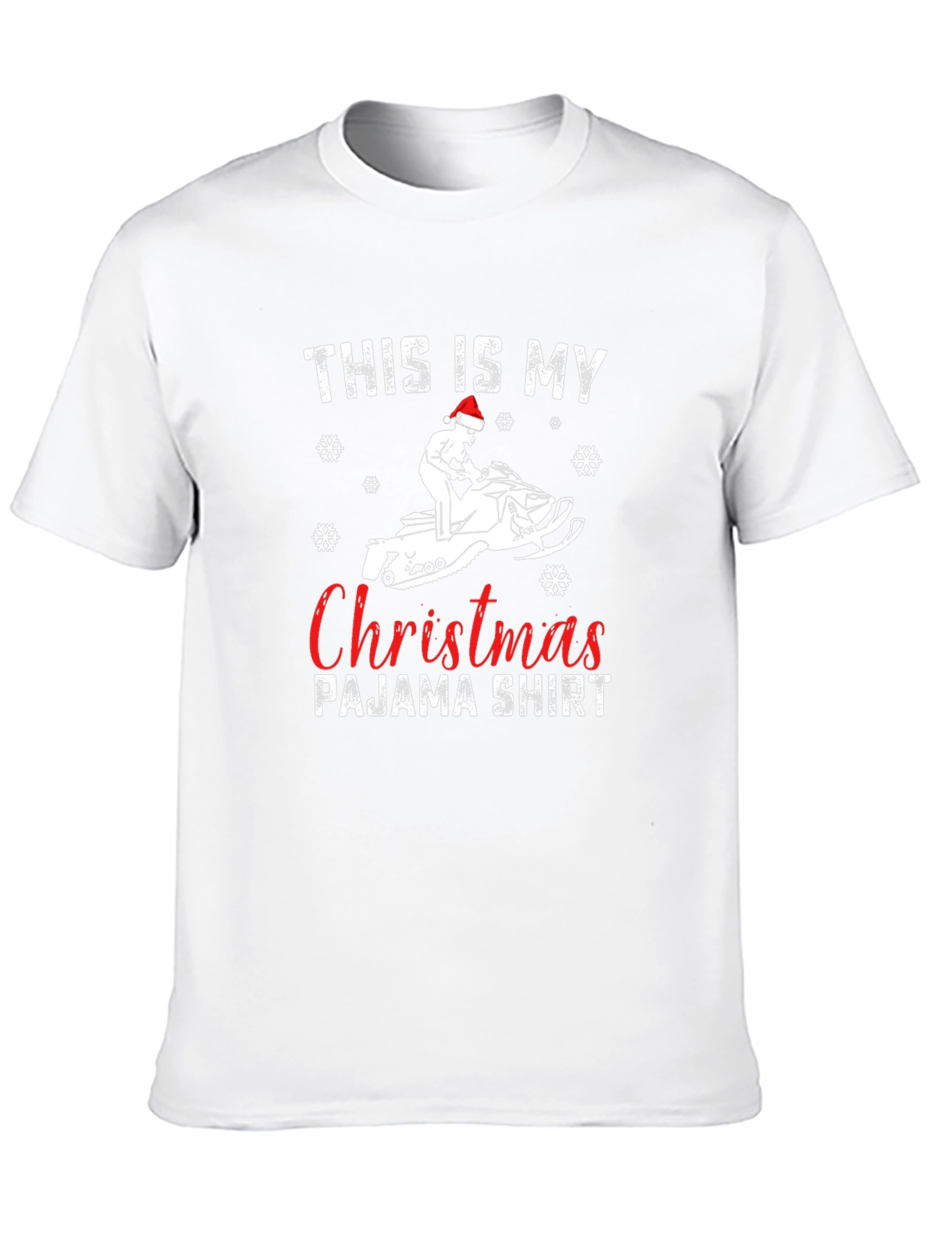 Christmas Pajama Shirt - Snowmobile Design