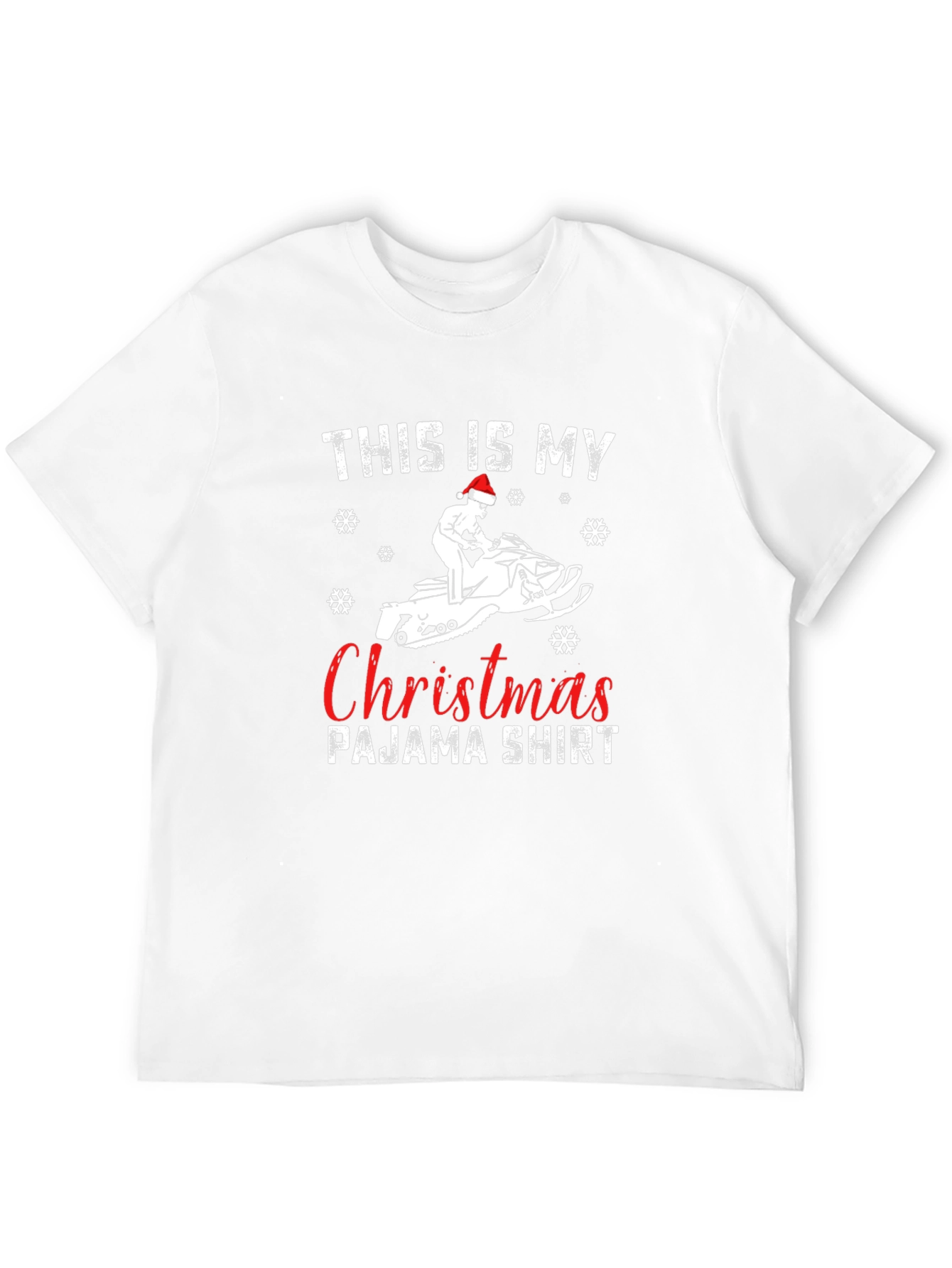 Christmas Pajama Shirt - Snowmobile Design