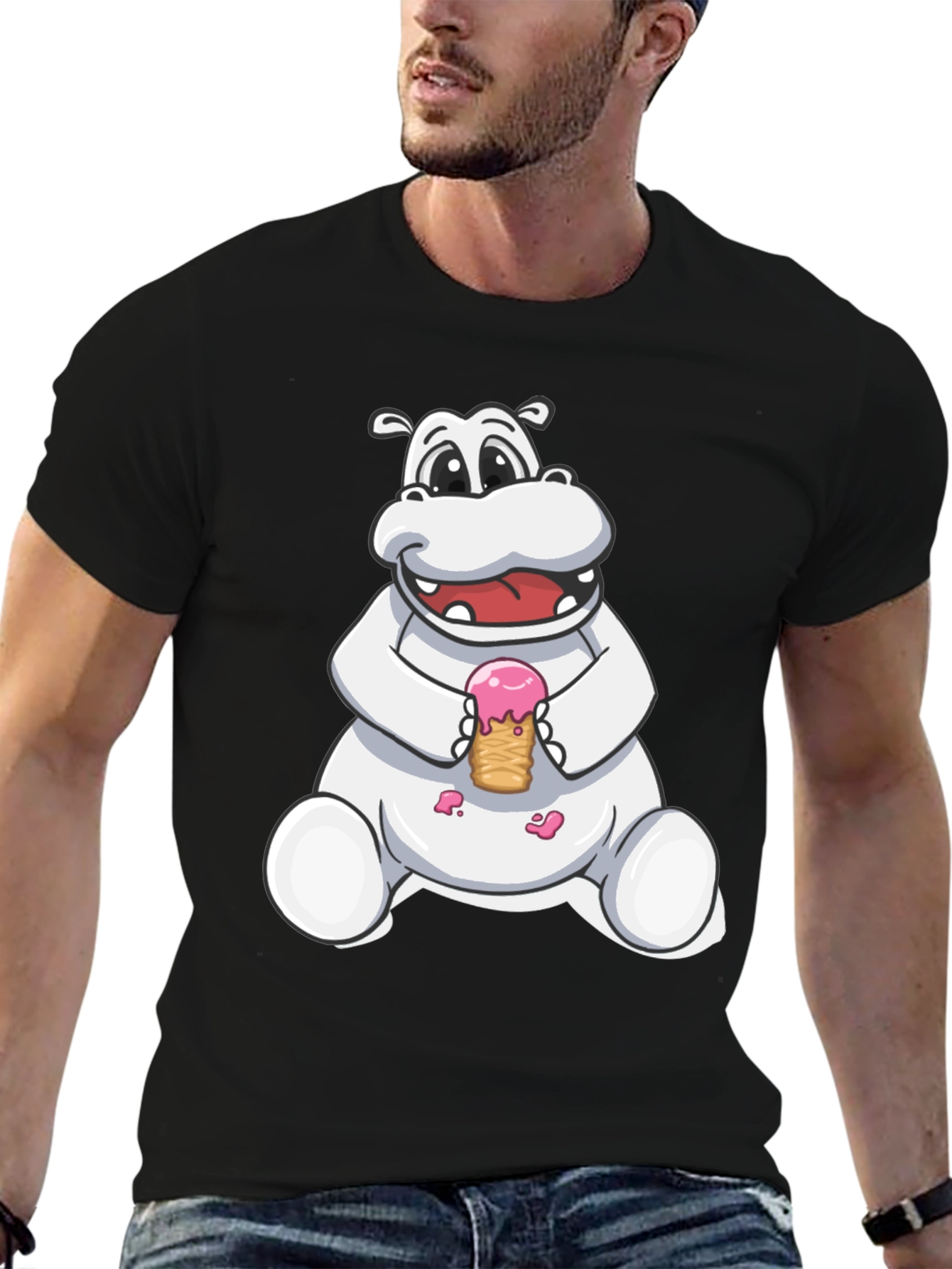 Hippo Ice Cream Graphic Tee