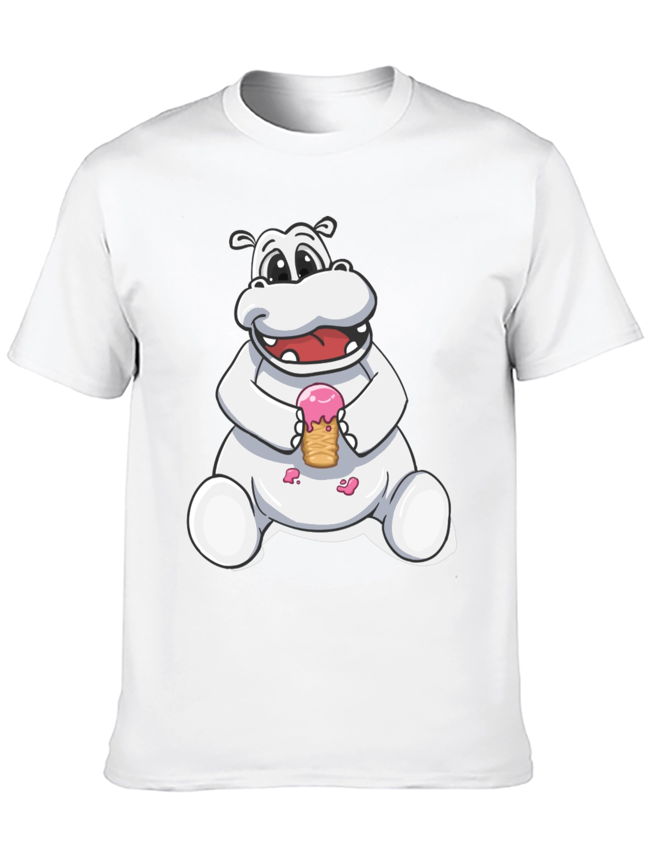 Hippo Ice Cream Graphic Tee