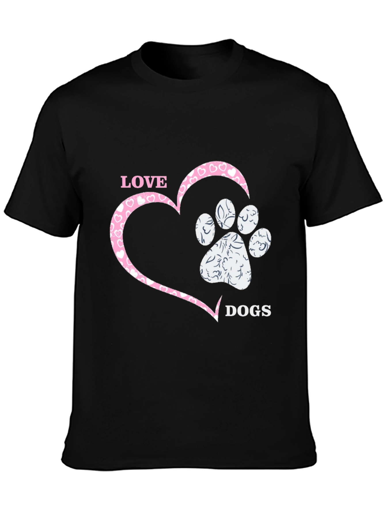 Love Dogs T-Shirt - Heart & Paw Print