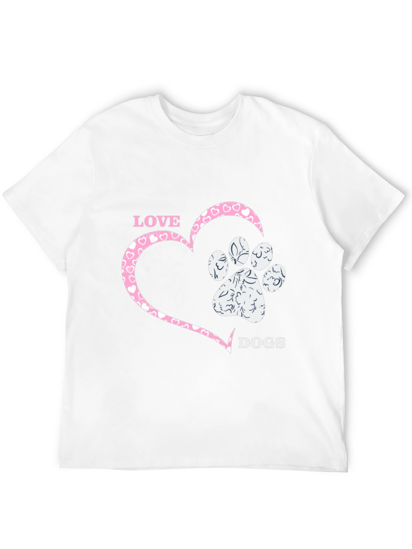 Love Dogs T-Shirt - Heart & Paw Print