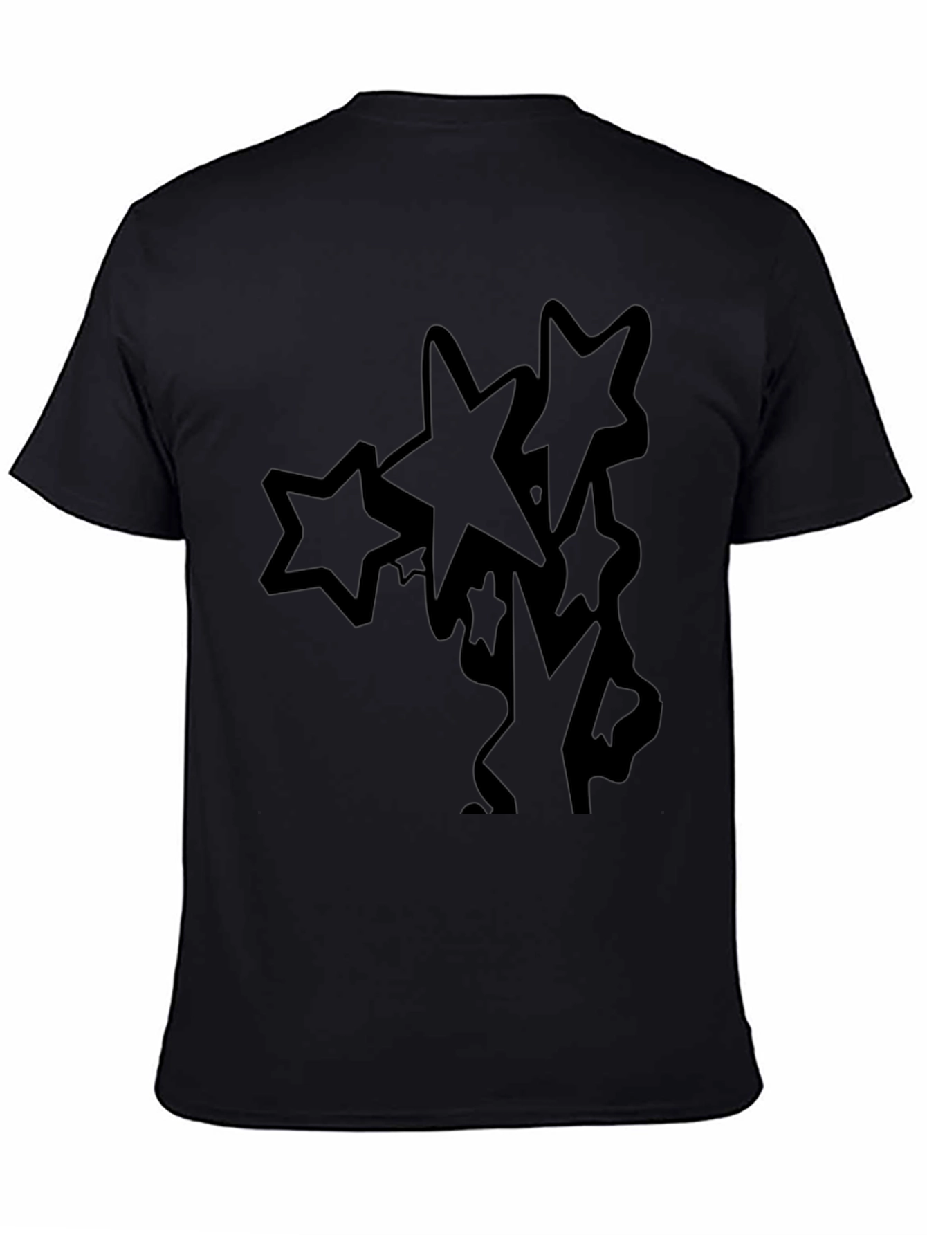 Stars Graphic Black T-Shirt
