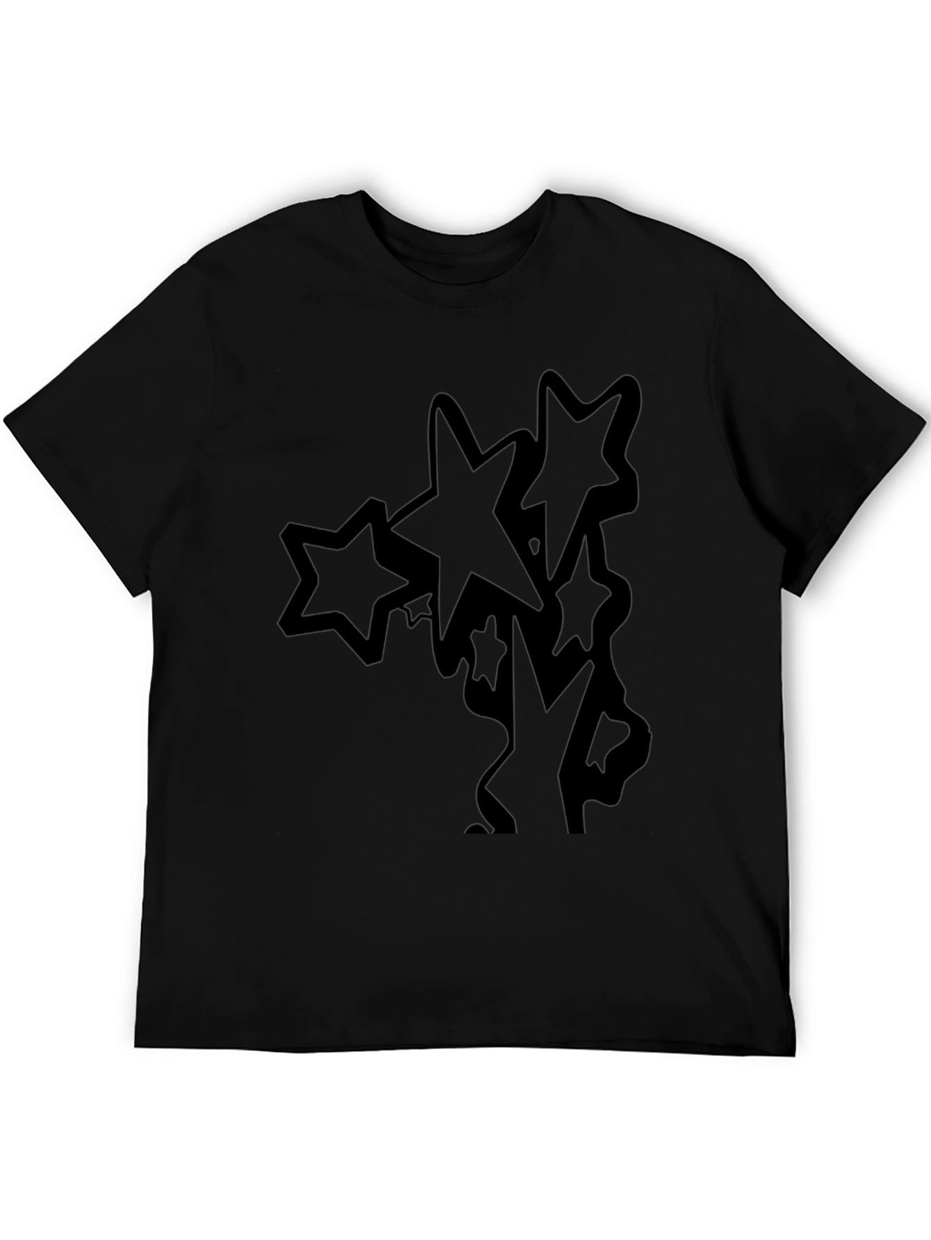 Stars Graphic Black T-Shirt