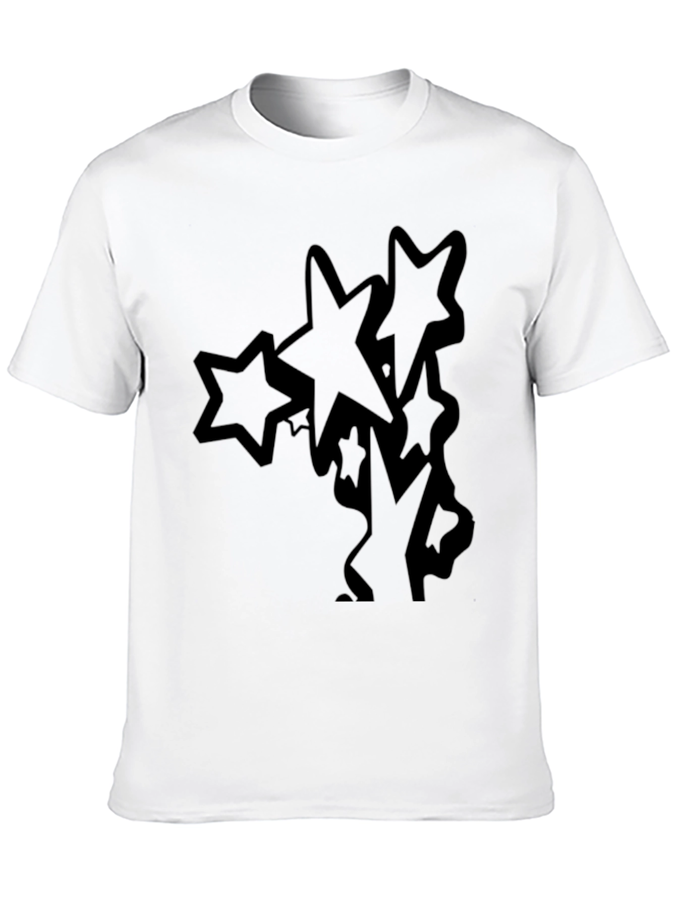 Stars Graphic Black T-Shirt