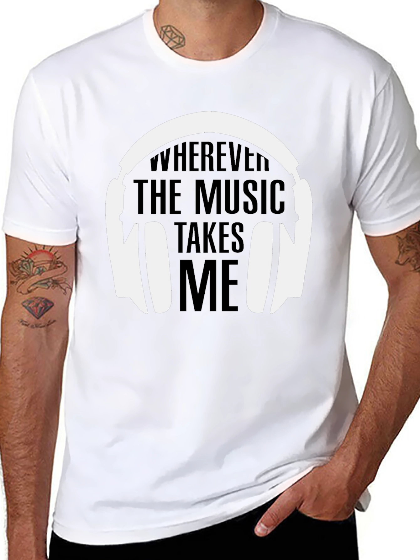 Music Lovers T-Shirt: Wherever the Music Takes Me