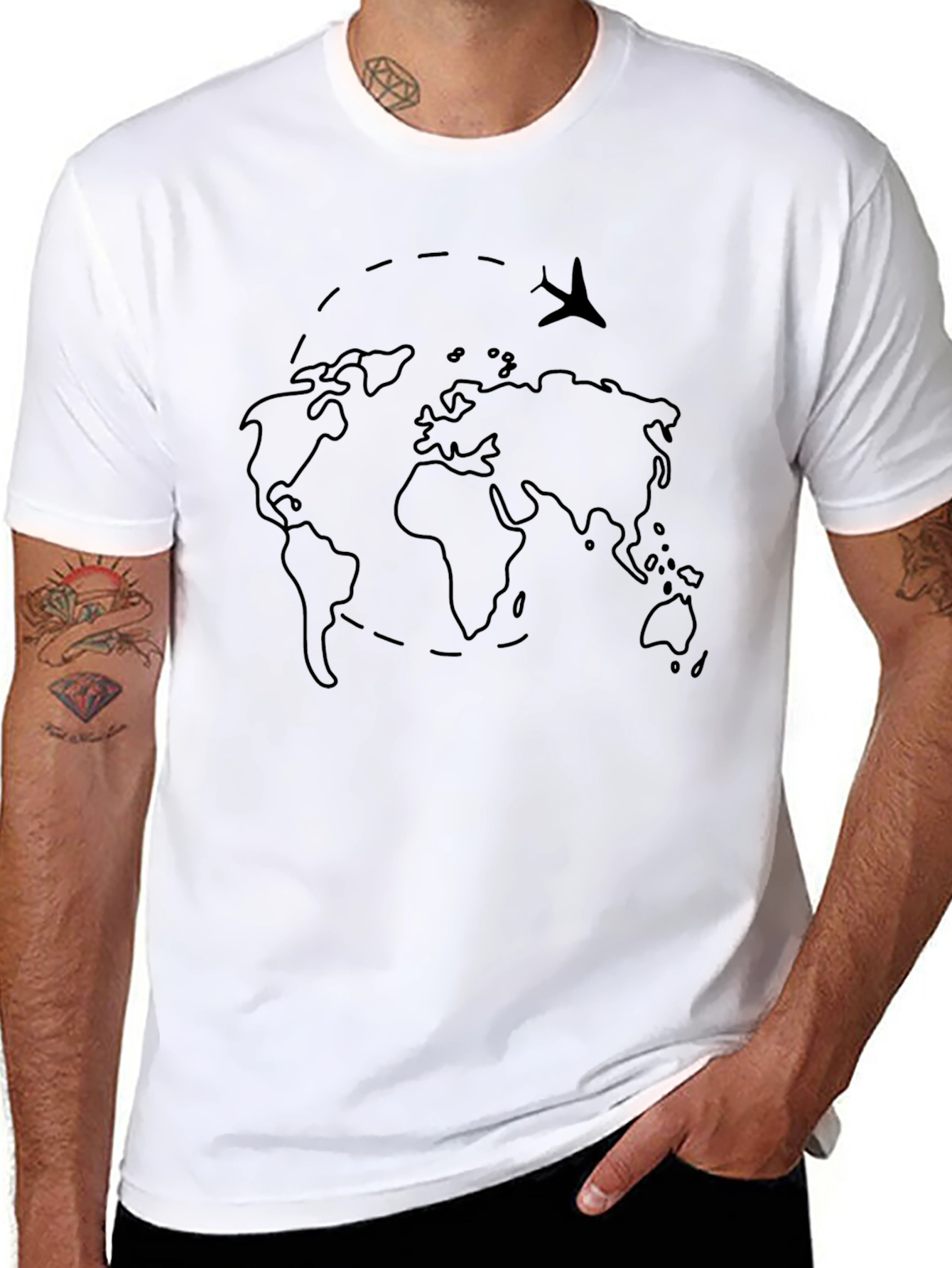 Travel the World Tee - Black Graphic T-Shirt