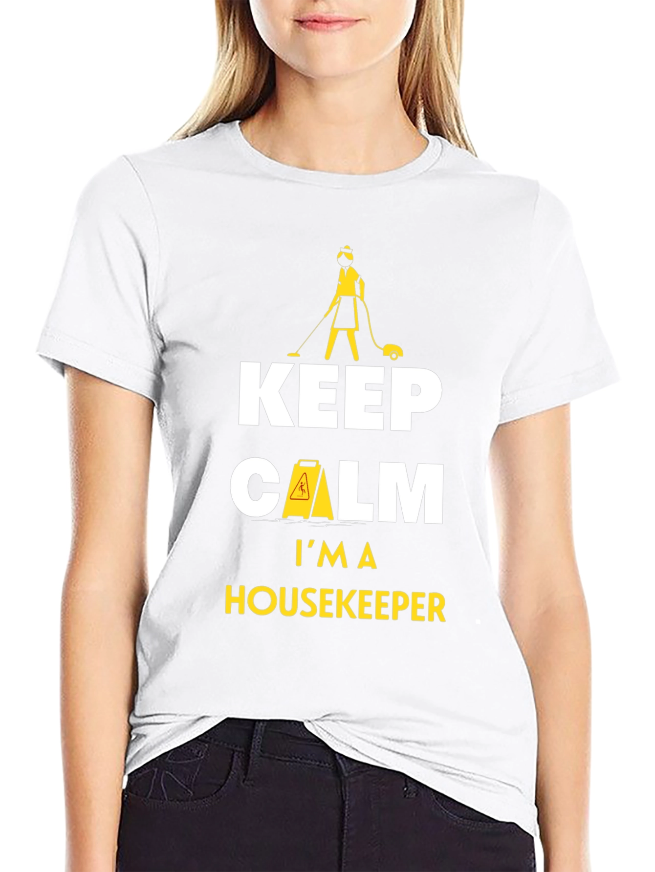Keep Calm Im a Housekeeper Black T-Shirt