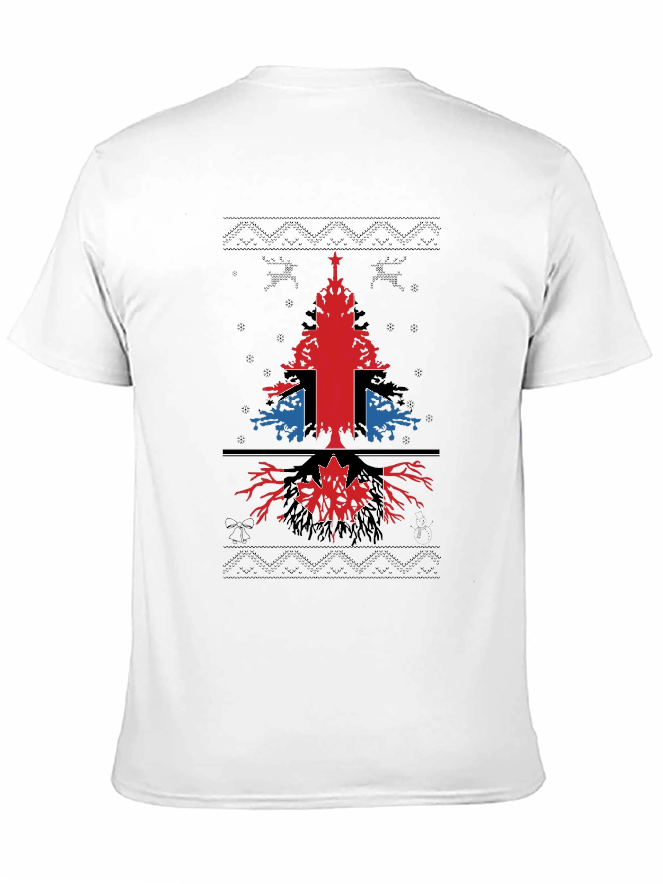 Union Jack Canadian Christmas Tree T-Shirt