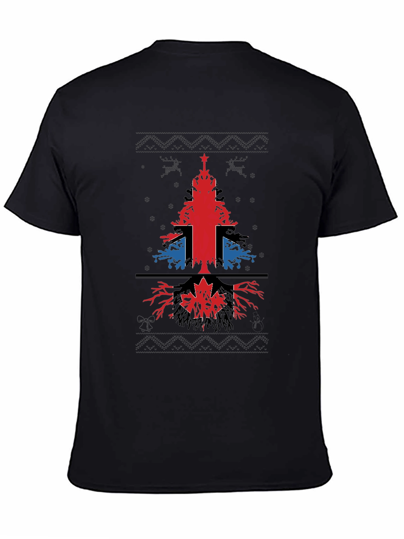 Union Jack Canadian Christmas Tree T-Shirt