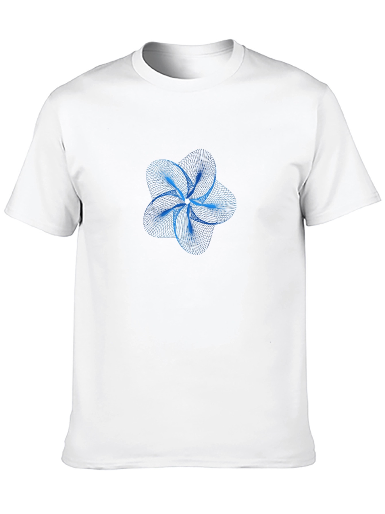 Geometric Flower Tee - Stylish Graphic Print
