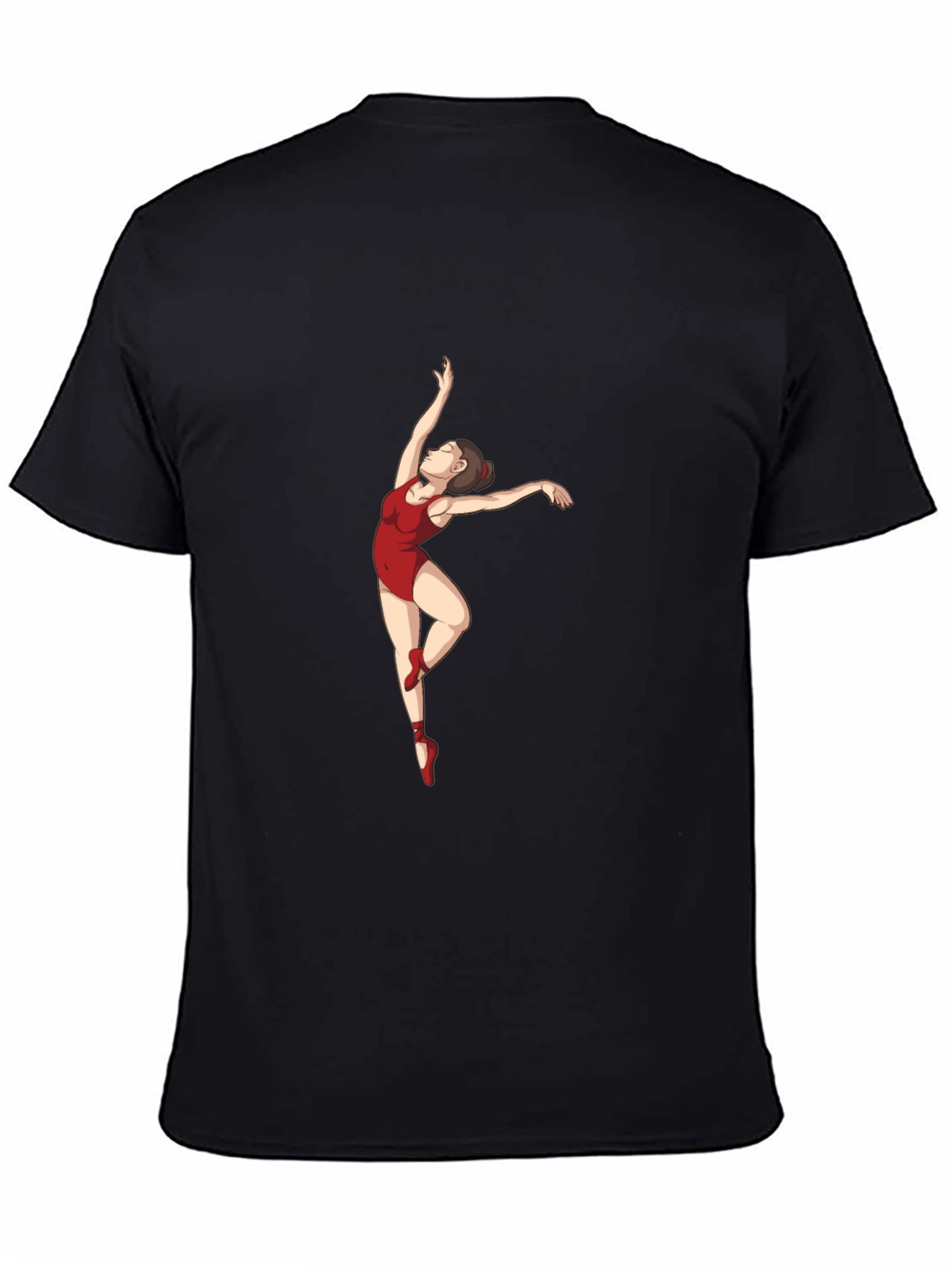 Ballerina Graphic Tee - Black Cotton T-Shirt