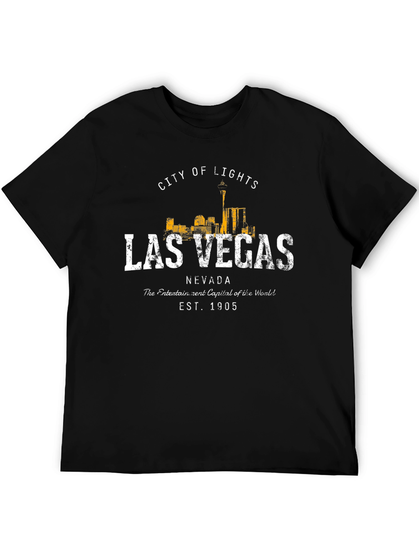 Las Vegas Nevada Mens Black Graphic Tee
