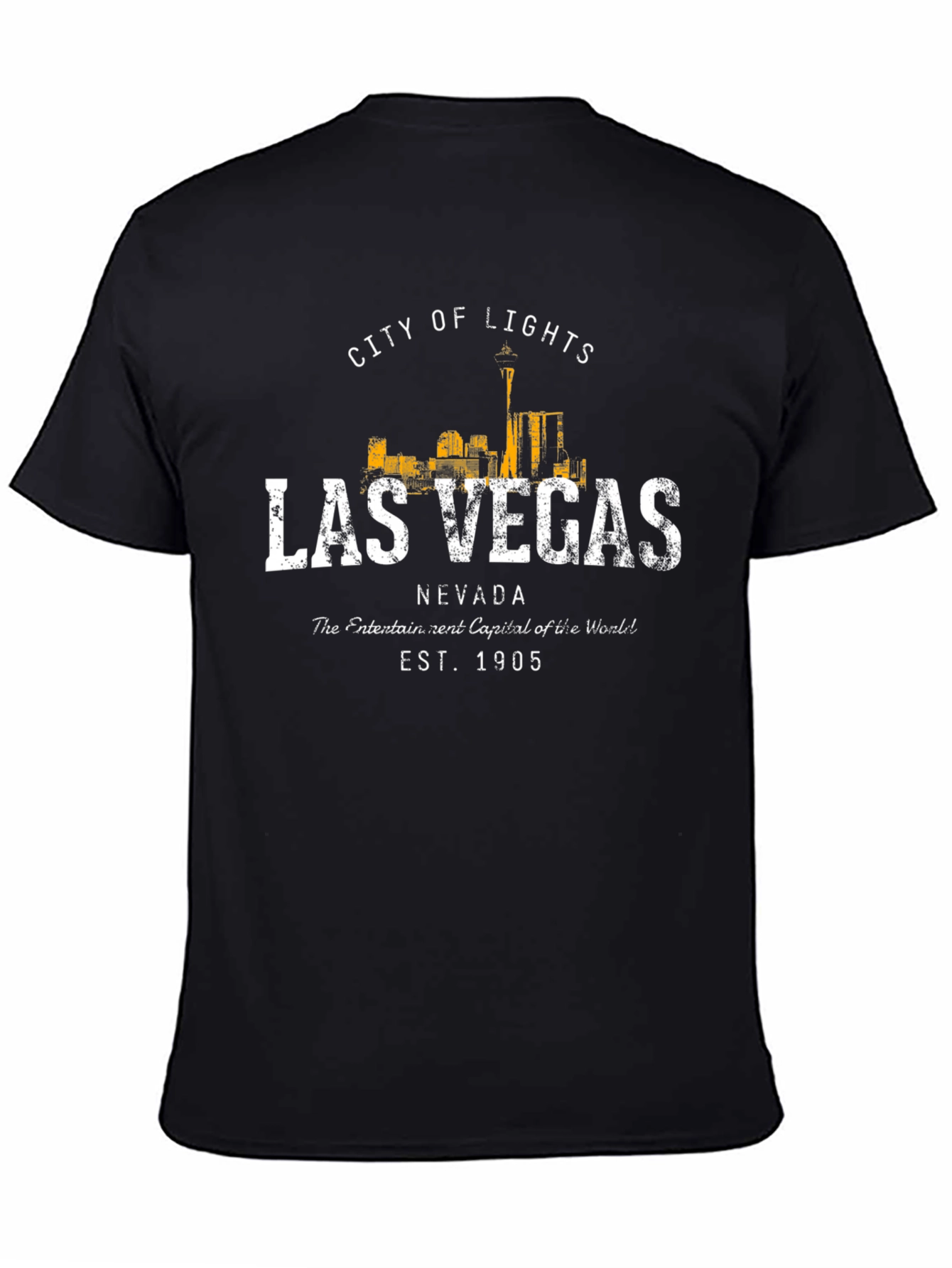 Las Vegas Nevada Mens Black Graphic Tee