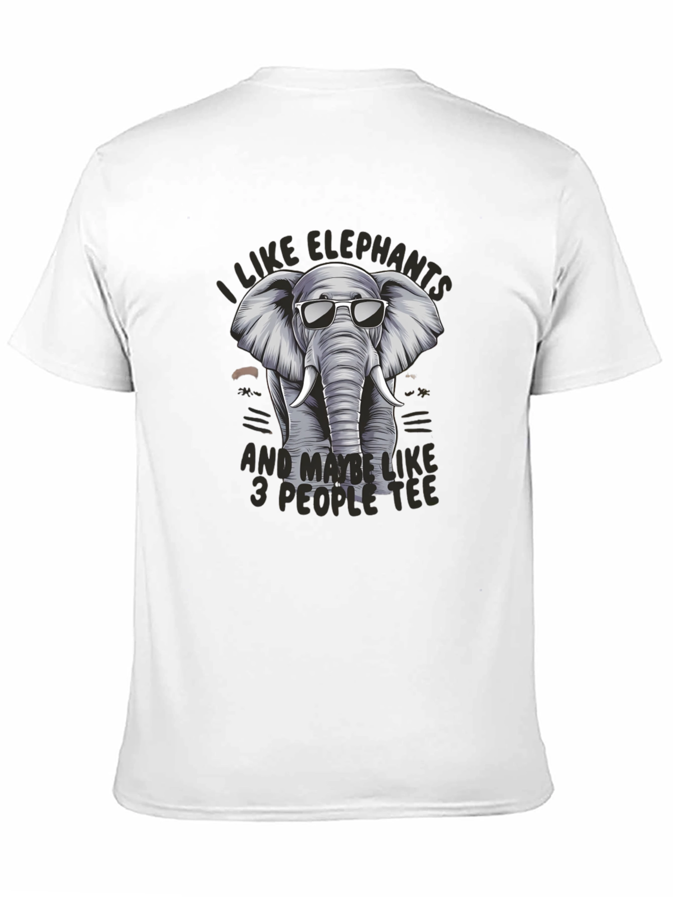 Cool Elephant Graphic Tee - Unisex Black T-Shirt