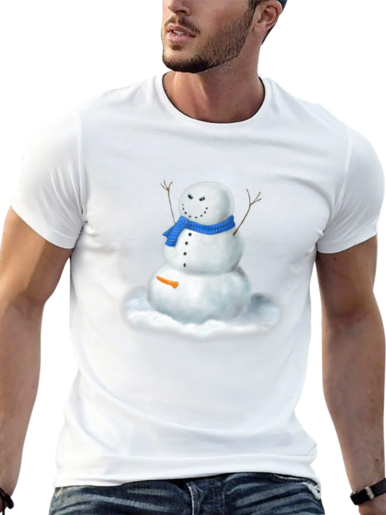Snowman Graphic Tee - Winter Holiday Fun