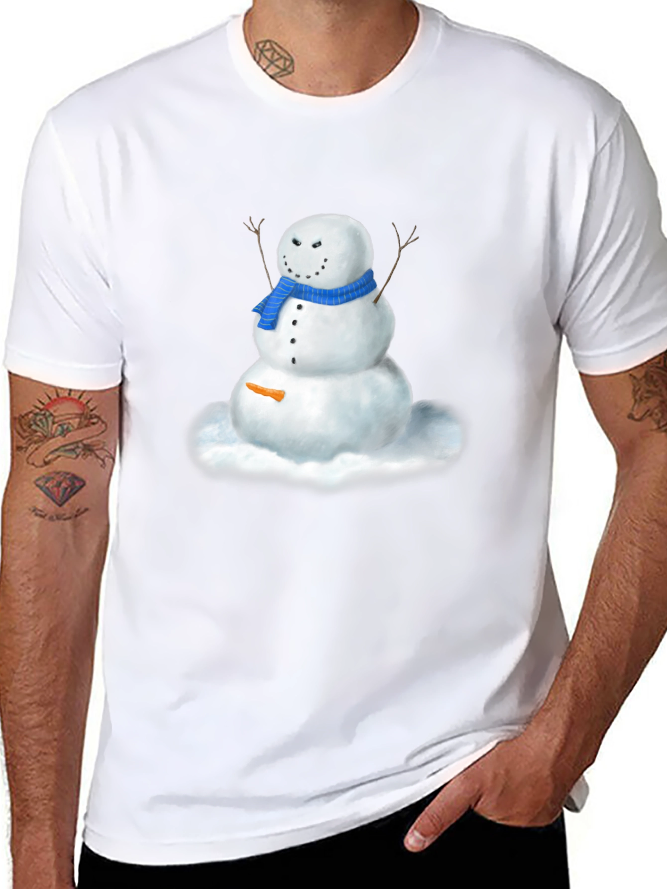 Snowman Graphic Tee - Winter Holiday Fun