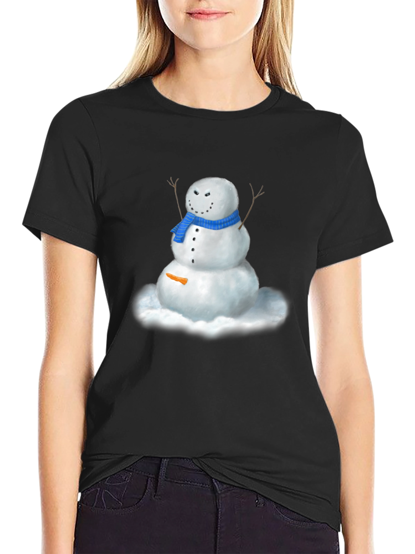 Snowman Graphic Tee - Winter Holiday Fun