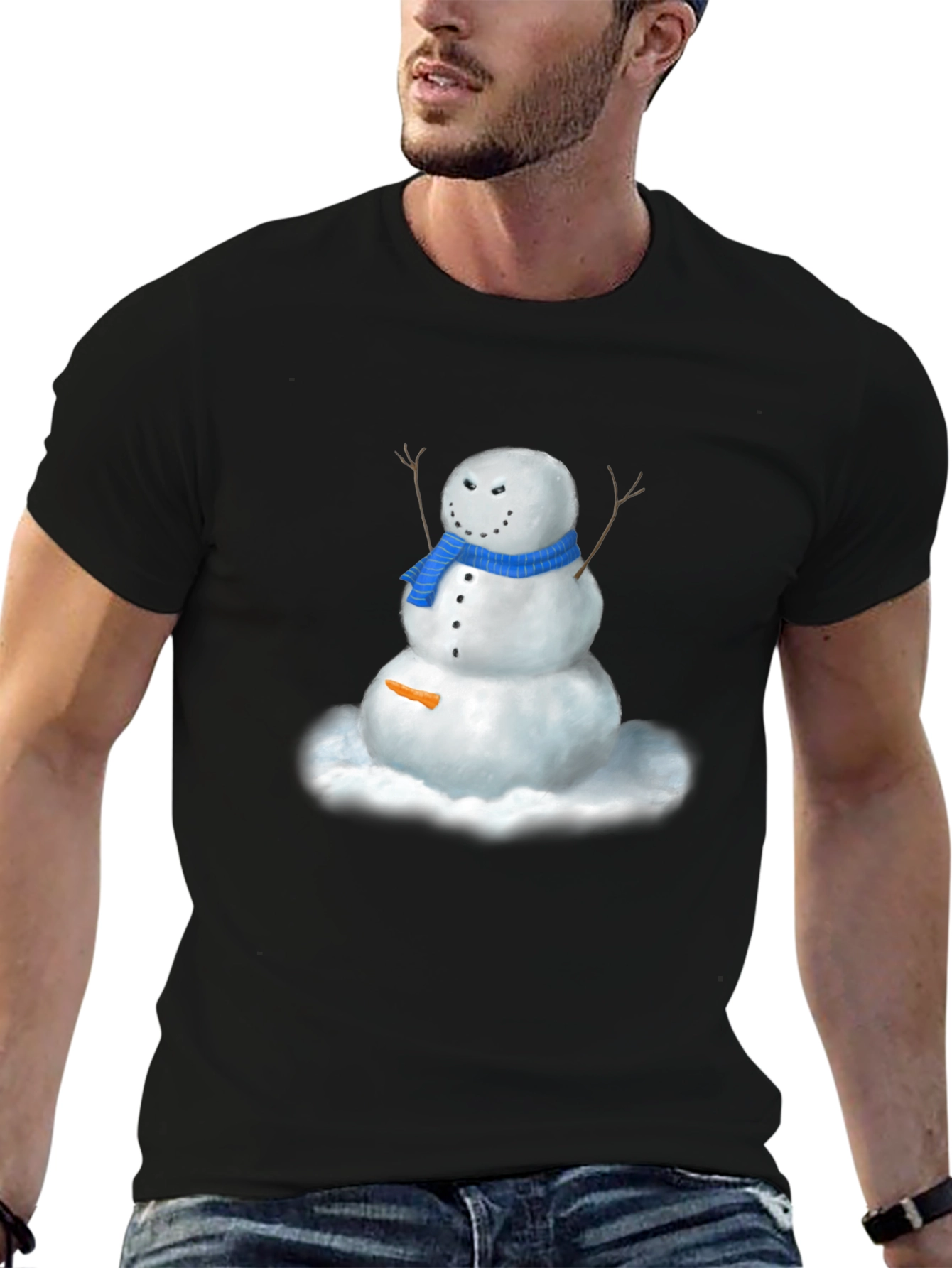 Snowman Graphic Tee - Winter Holiday Fun