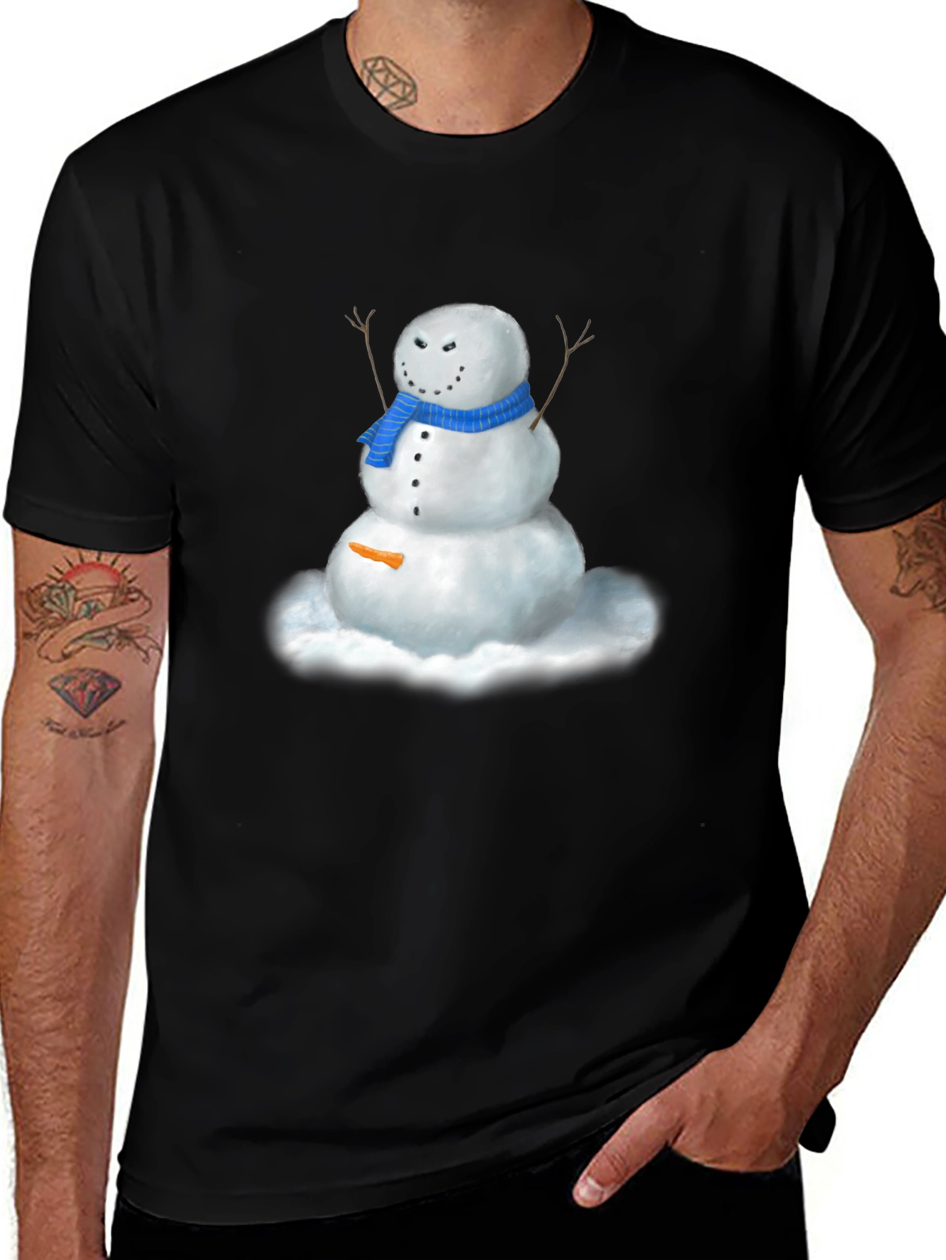 Snowman Graphic Tee - Winter Holiday Fun