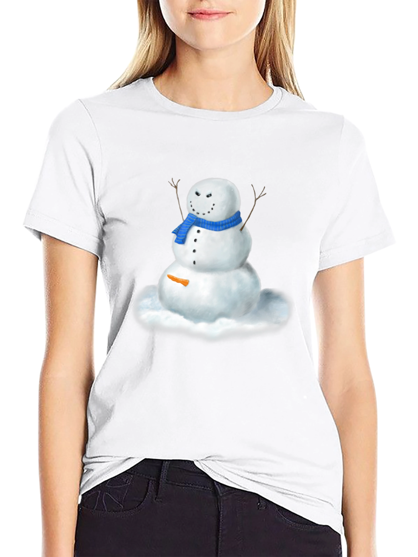 Snowman Graphic Tee - Winter Holiday Fun