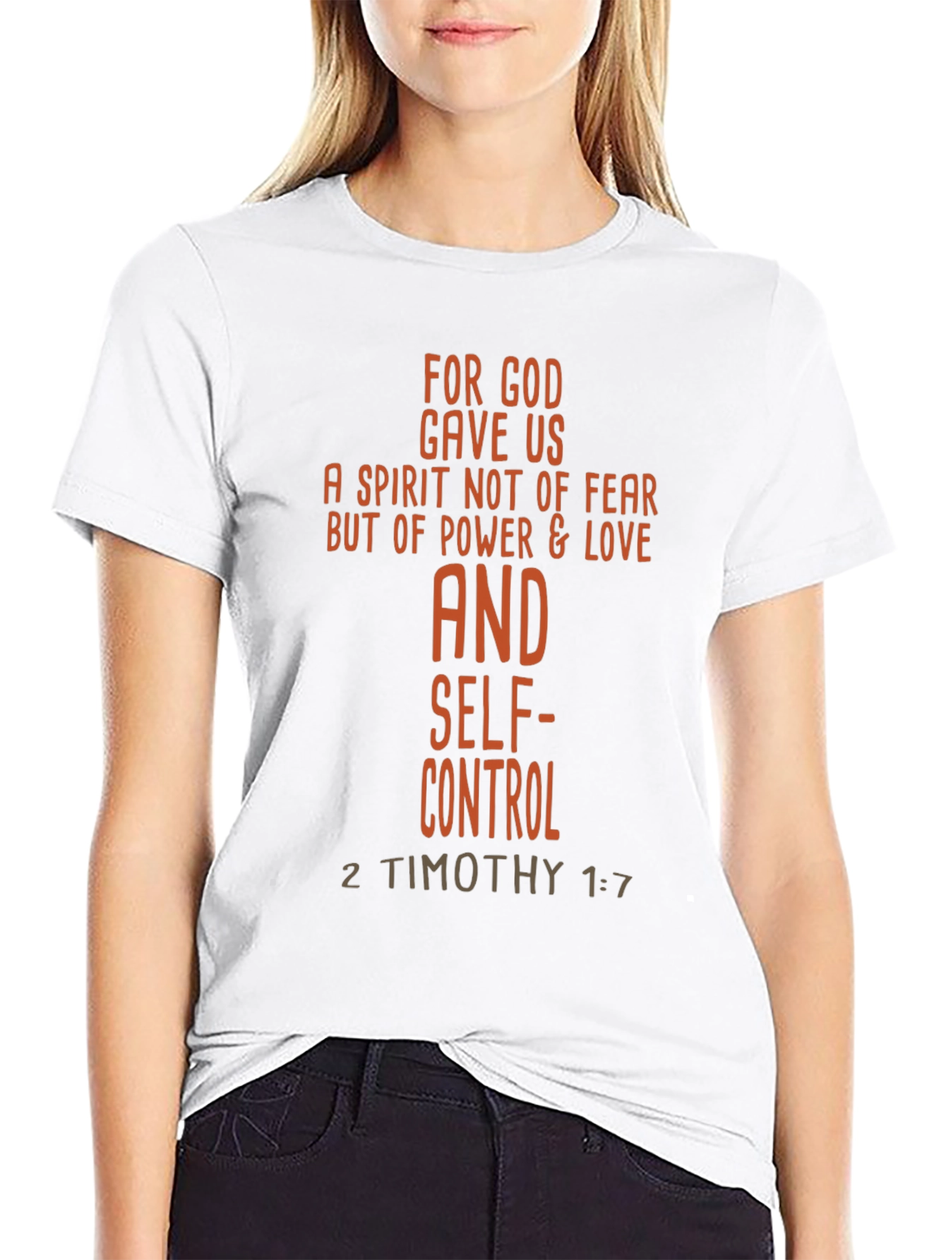 Faith-Based Graphic Tee - 2 Timothy 1:7