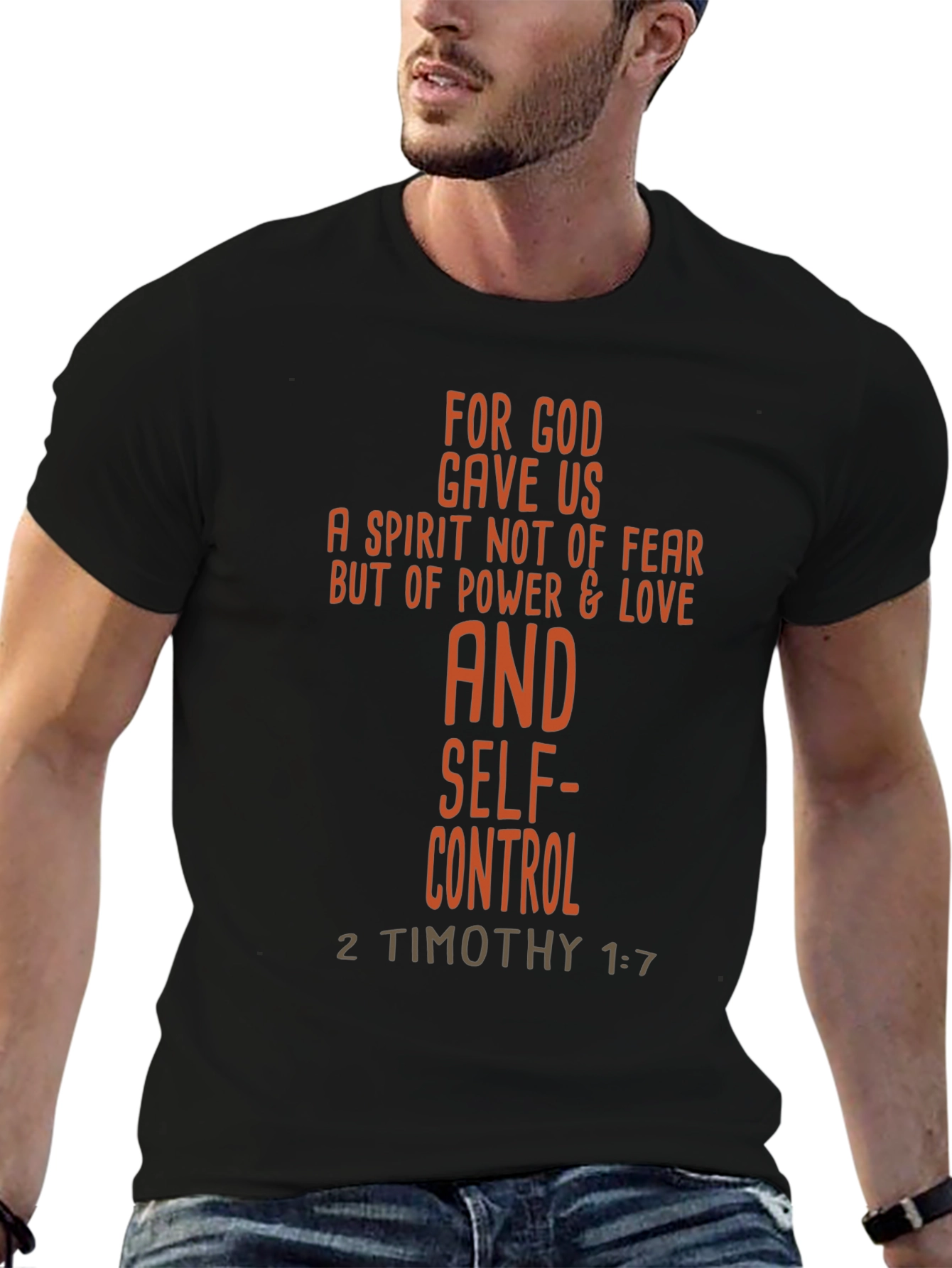 Faith-Based Graphic Tee - 2 Timothy 1:7
