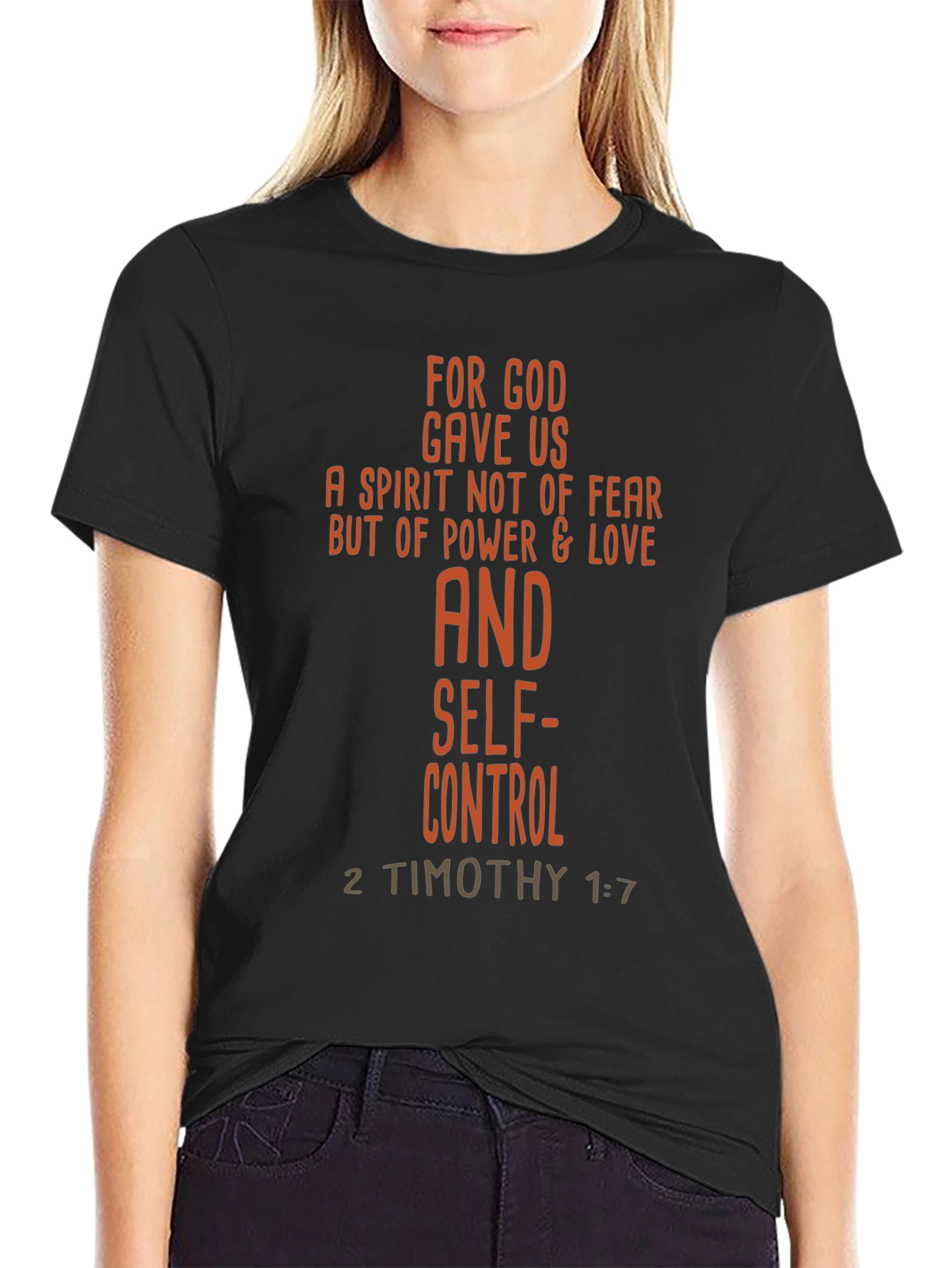Faith-Based Graphic Tee - 2 Timothy 1:7