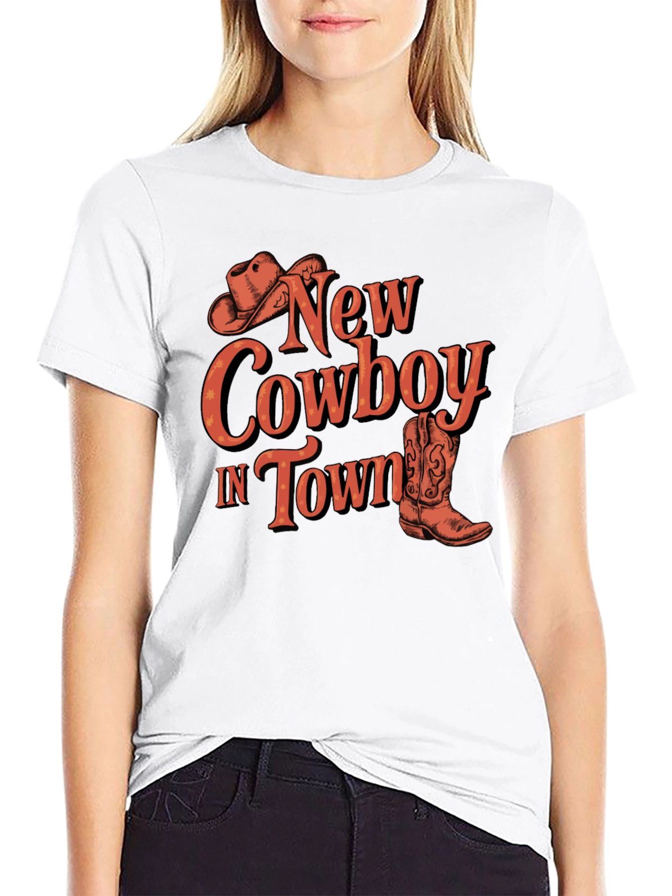 New Cowboy In Town Graphic Tee