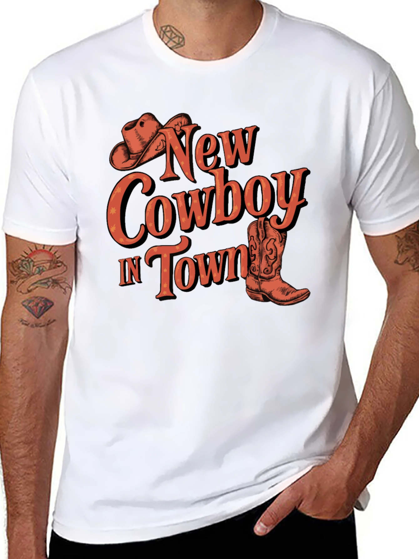 New Cowboy In Town Graphic Tee