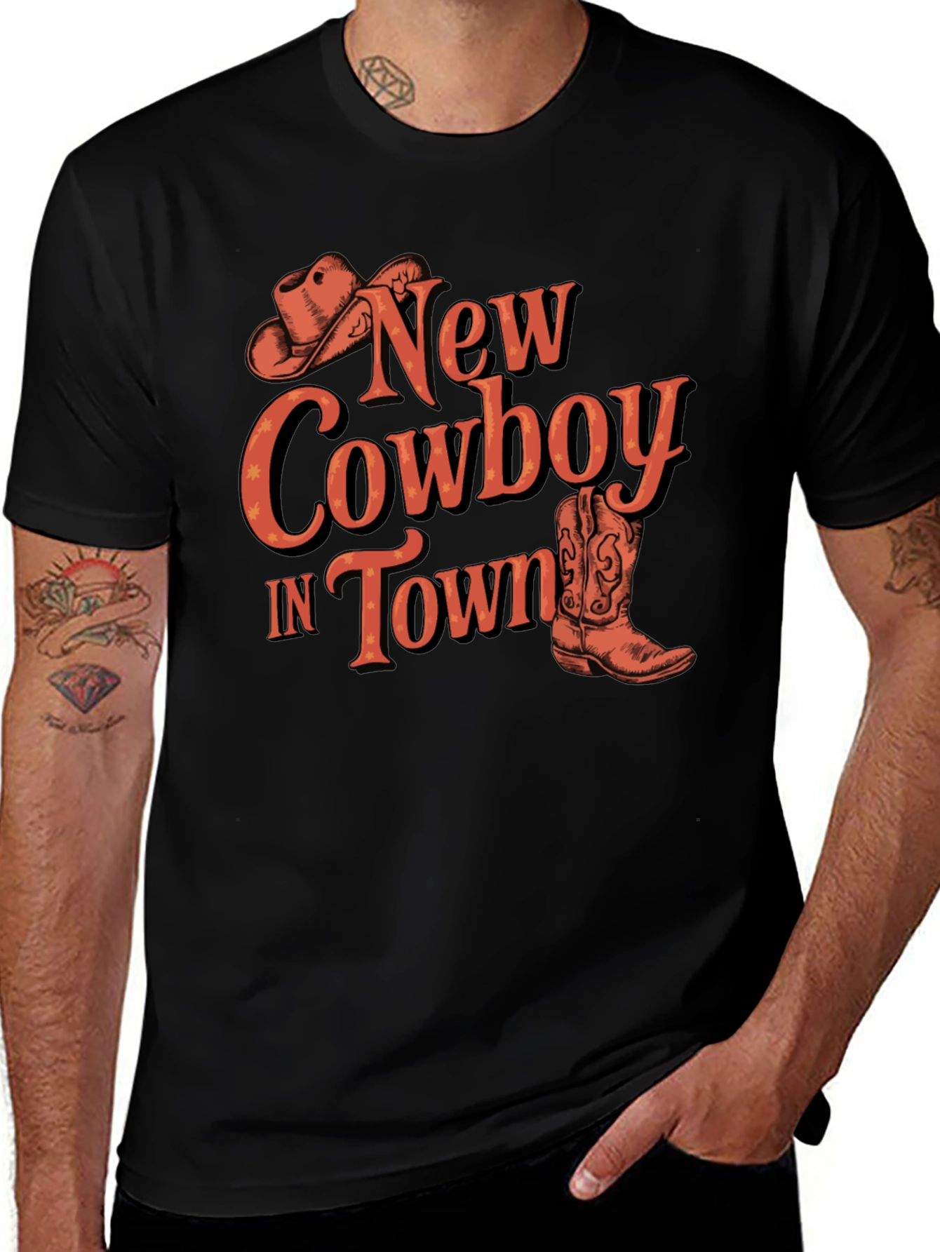 New Cowboy In Town Graphic Tee