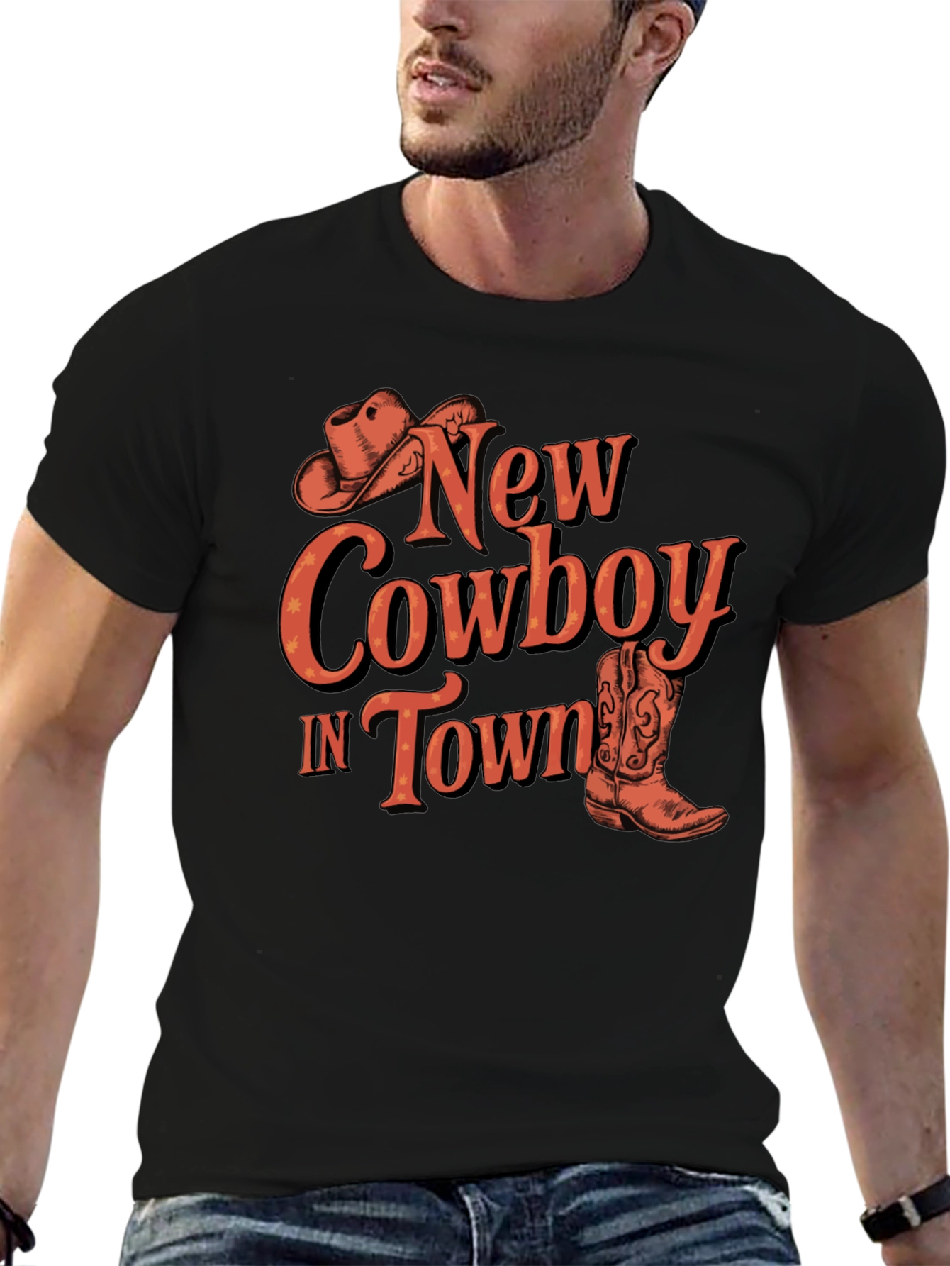 New Cowboy In Town Graphic Tee