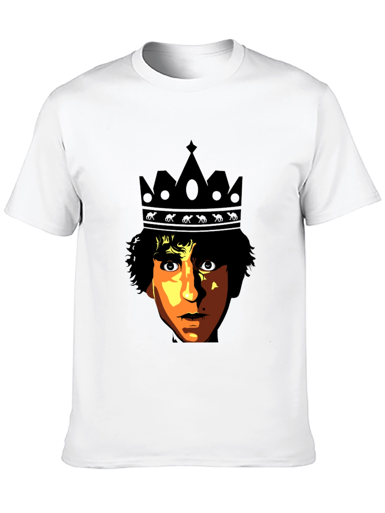 King Portrait Graphic T-Shirt - Black