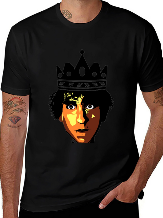 King Portrait Graphic T-Shirt - Black
