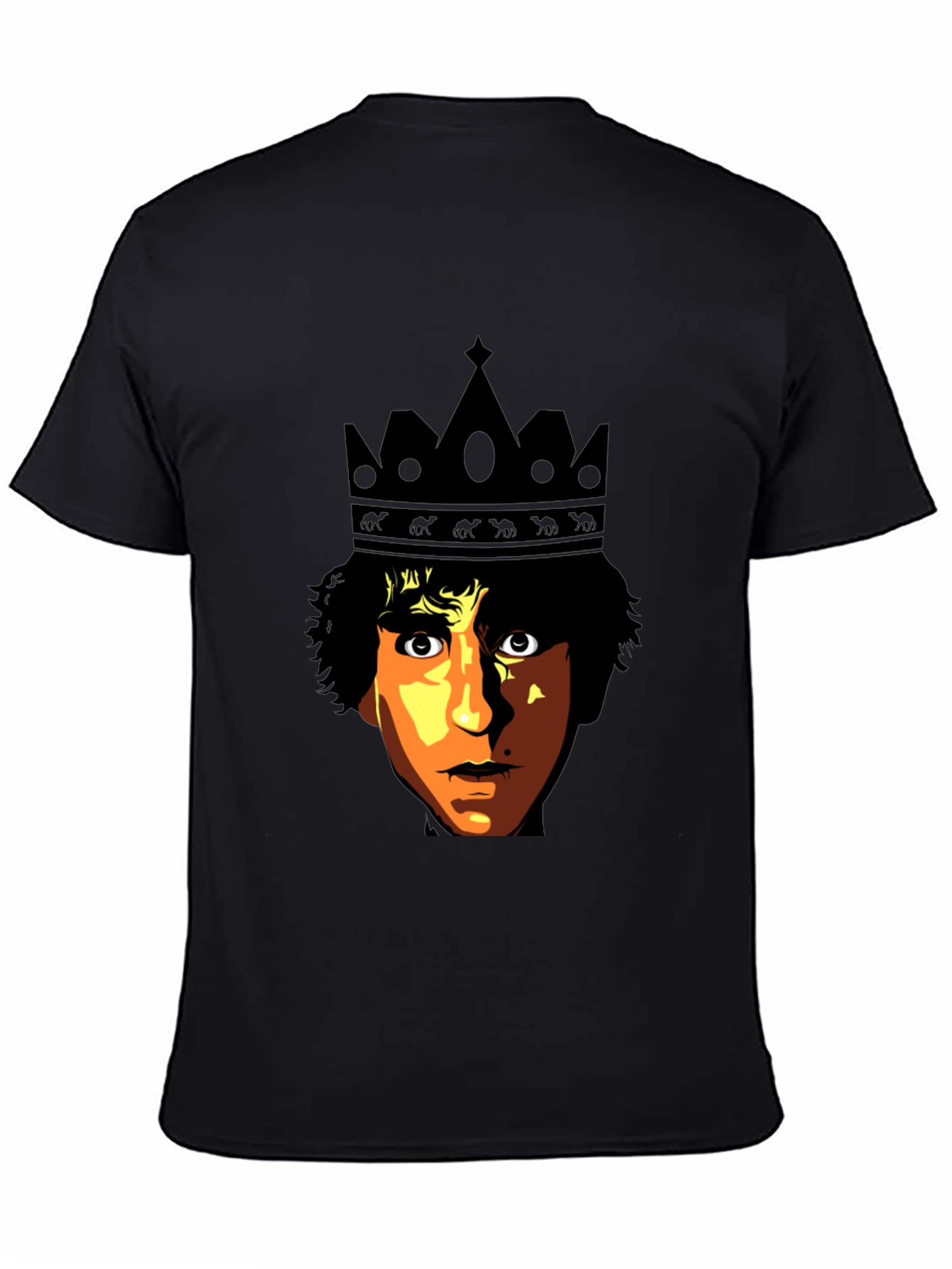King Portrait Graphic T-Shirt - Black