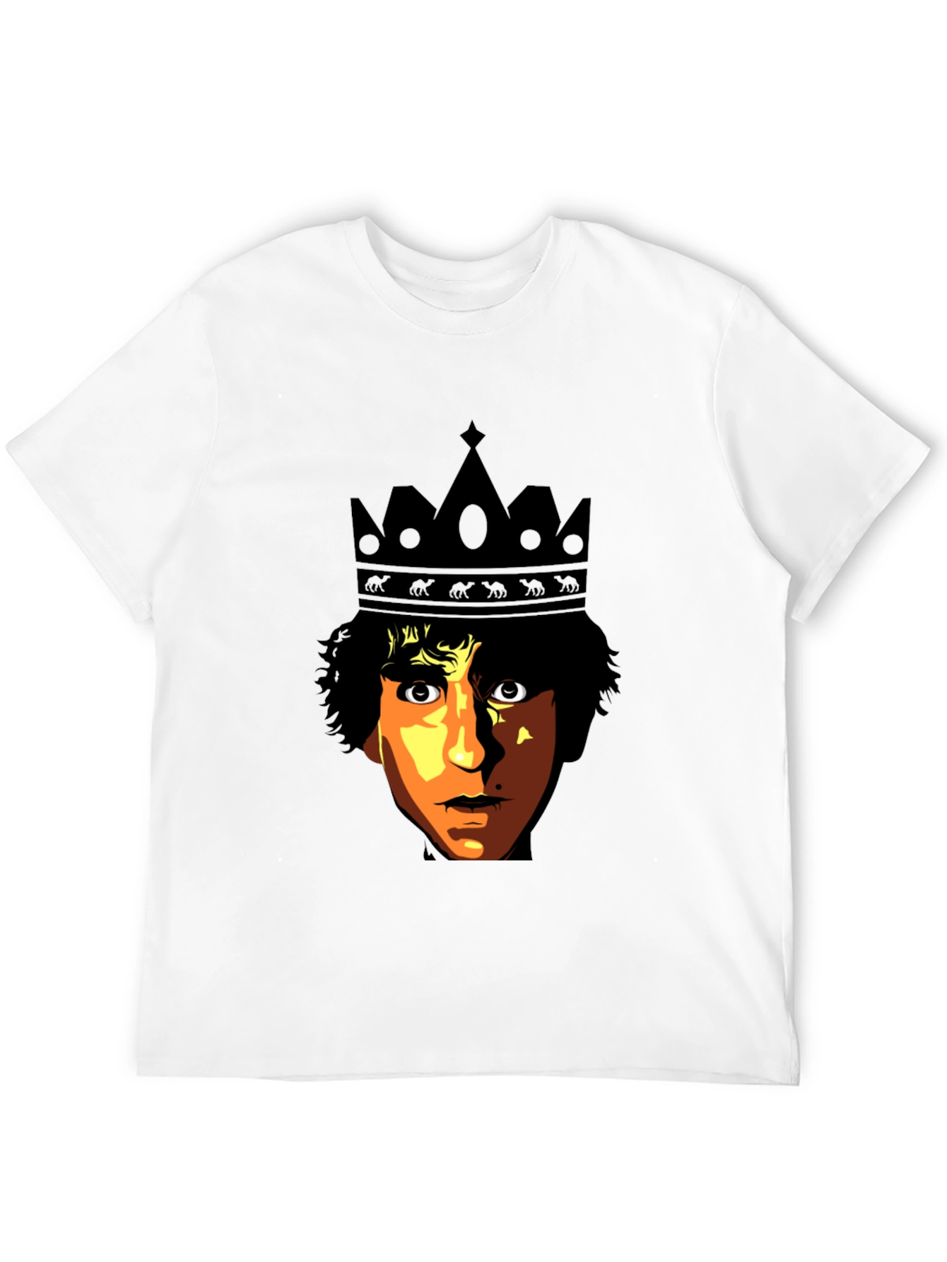 King Portrait Graphic T-Shirt - Black