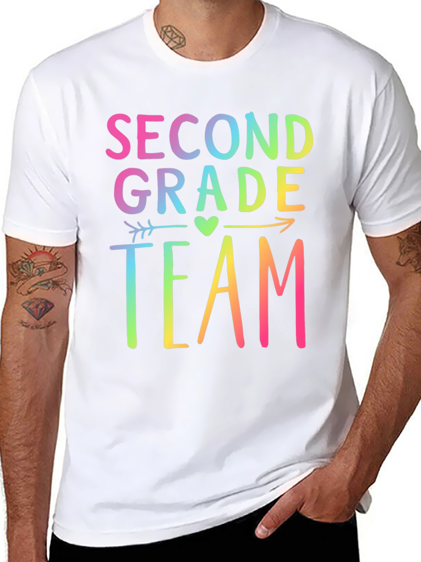 Second Grade Team Rainbow T-Shirt