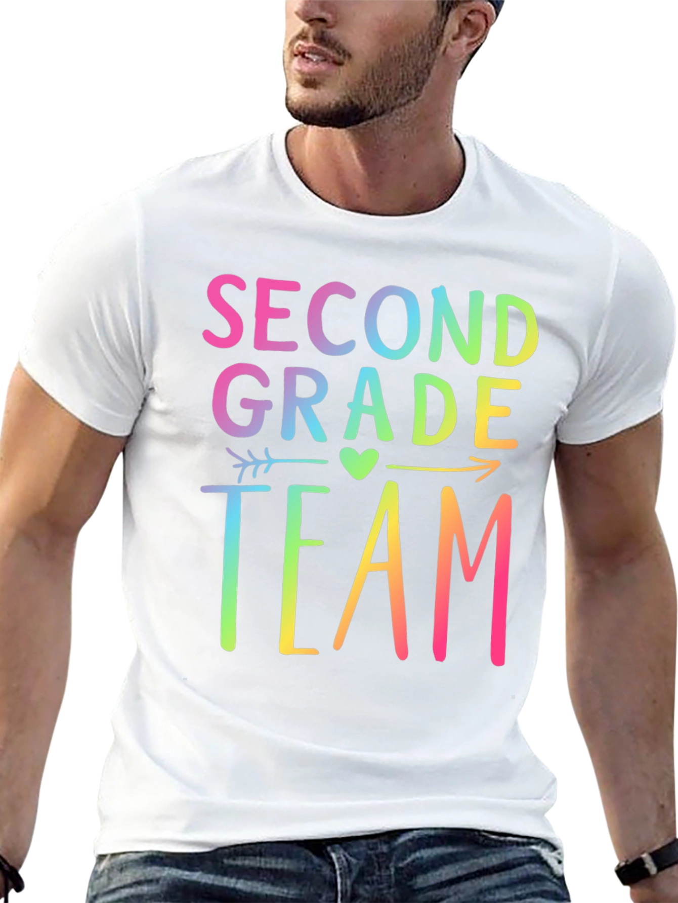 Second Grade Team Rainbow T-Shirt