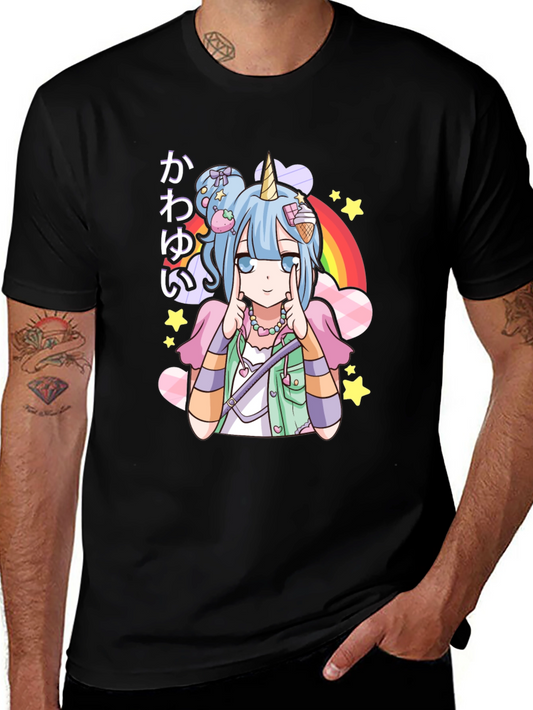 Kawaii Anime Unicorn Girl T-Shirt