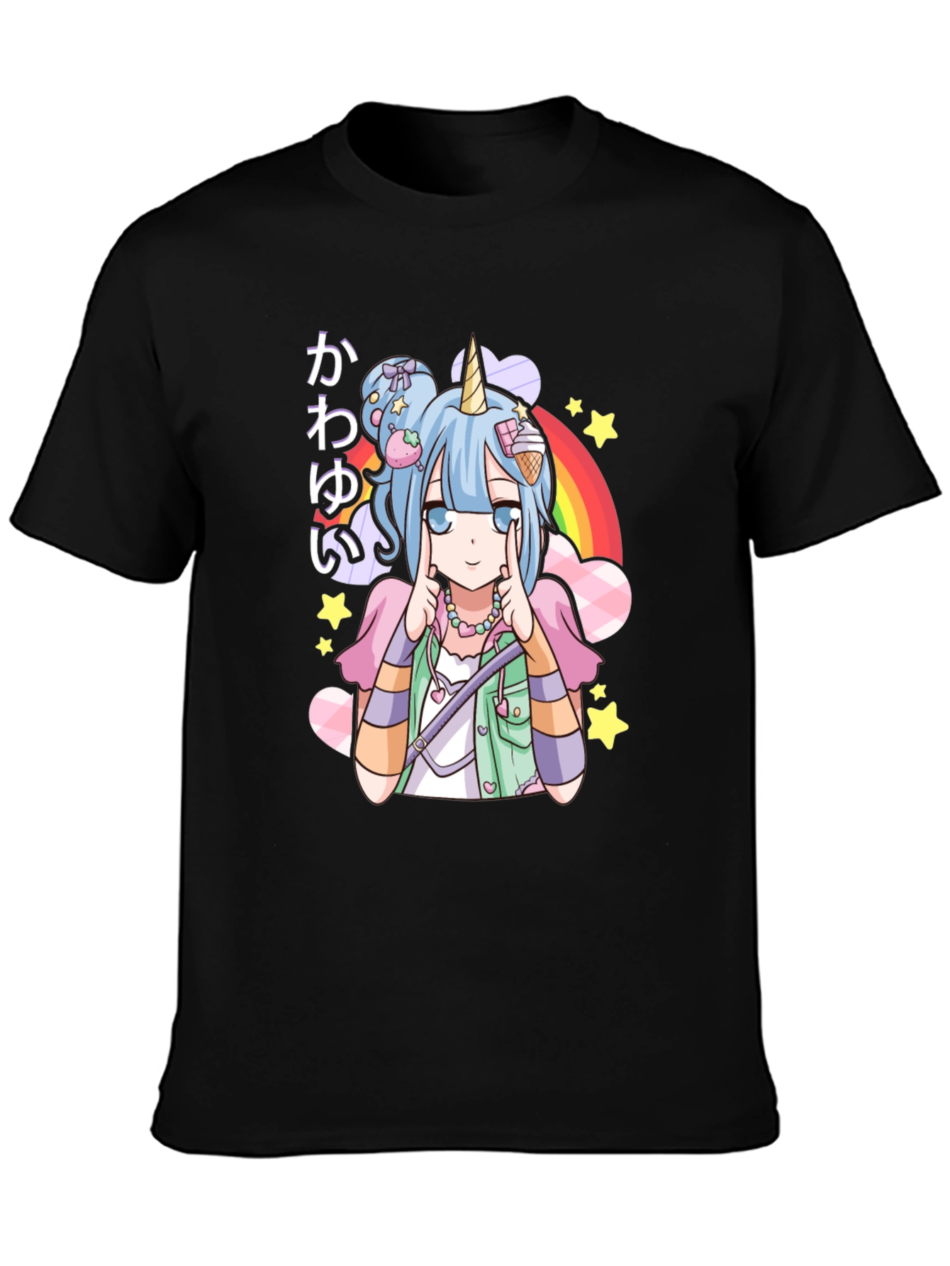Kawaii Anime Unicorn Girl T-Shirt