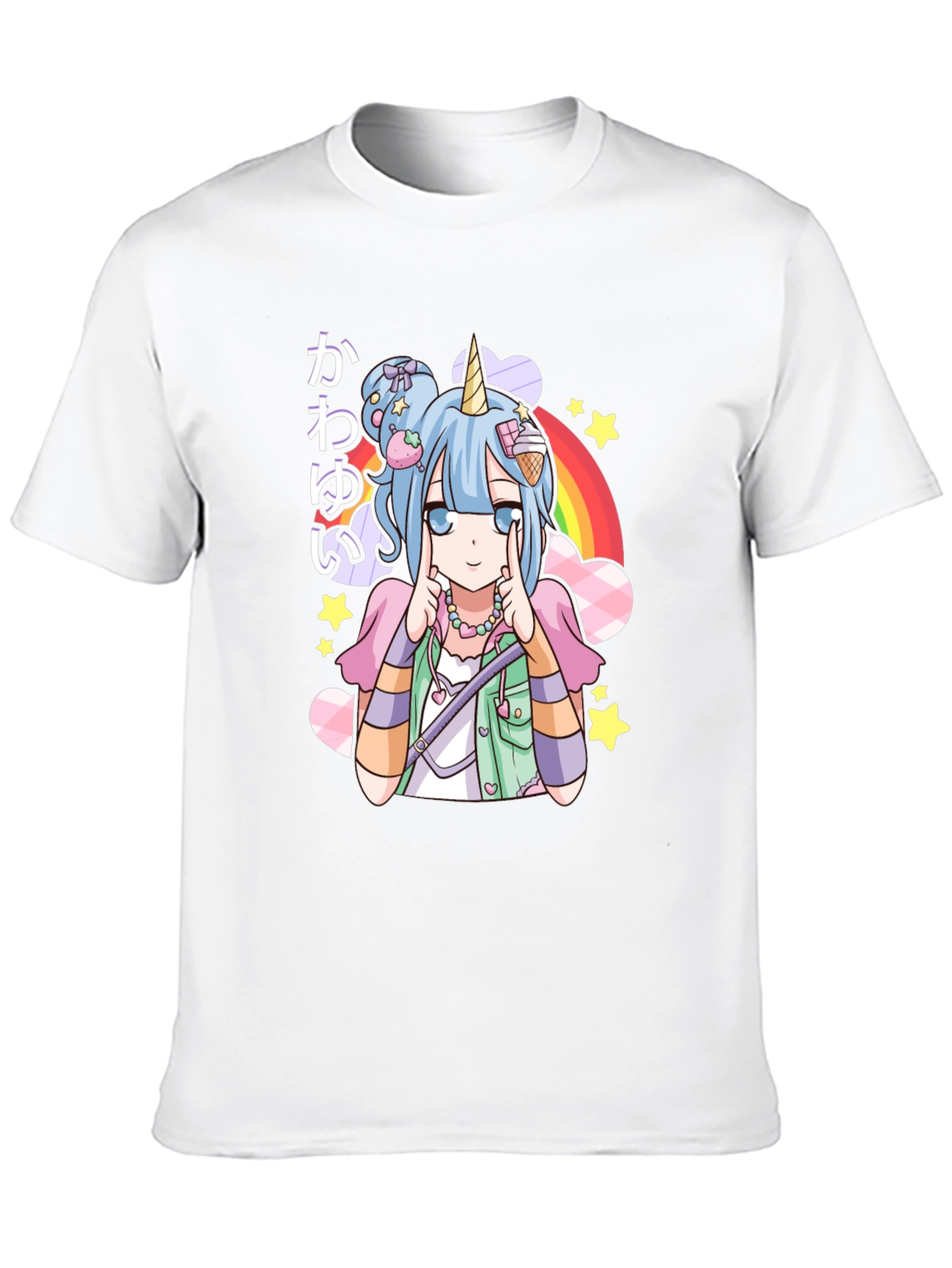 Kawaii Anime Unicorn Girl T-Shirt