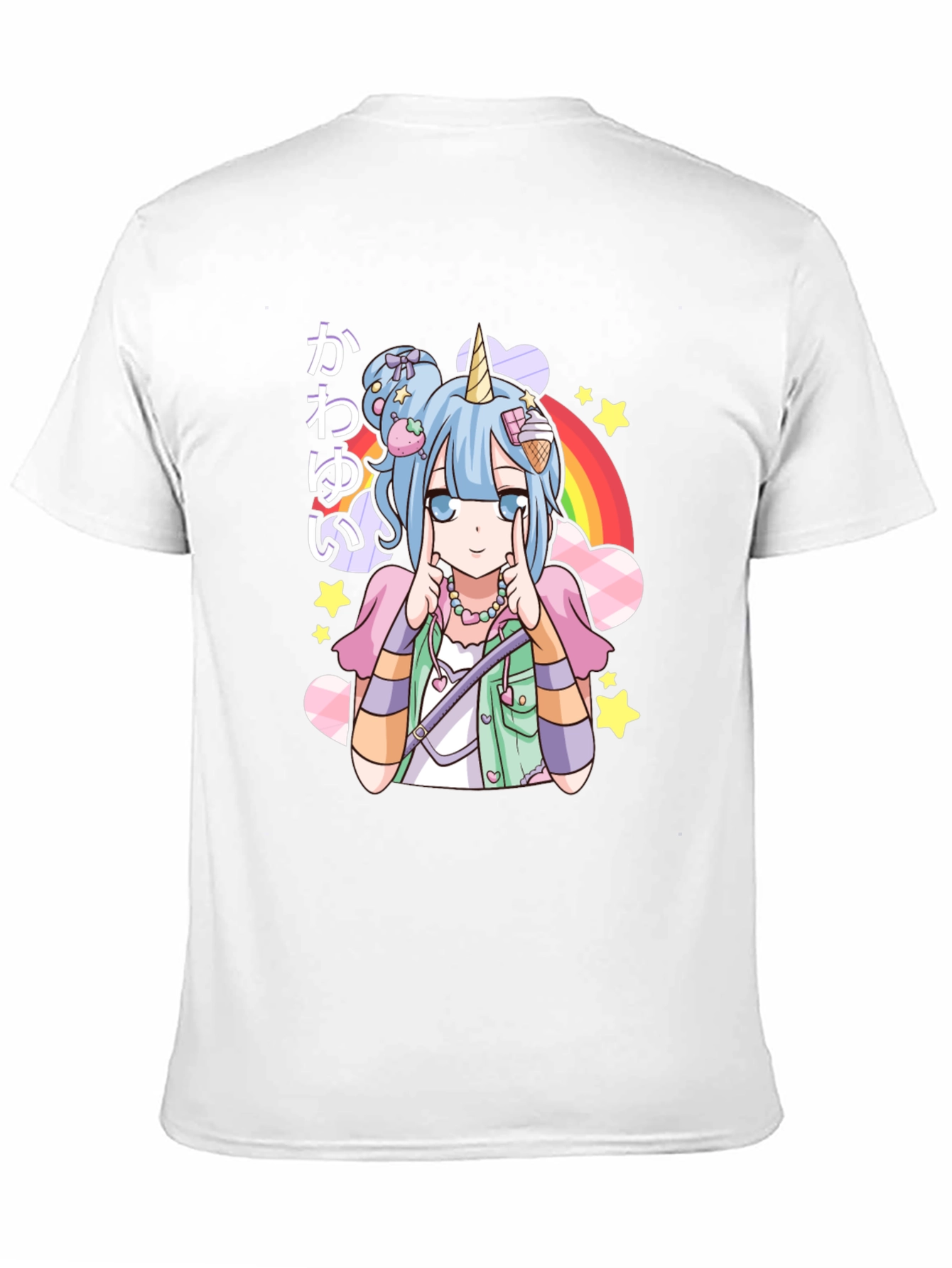 Kawaii Anime Unicorn Girl T-Shirt