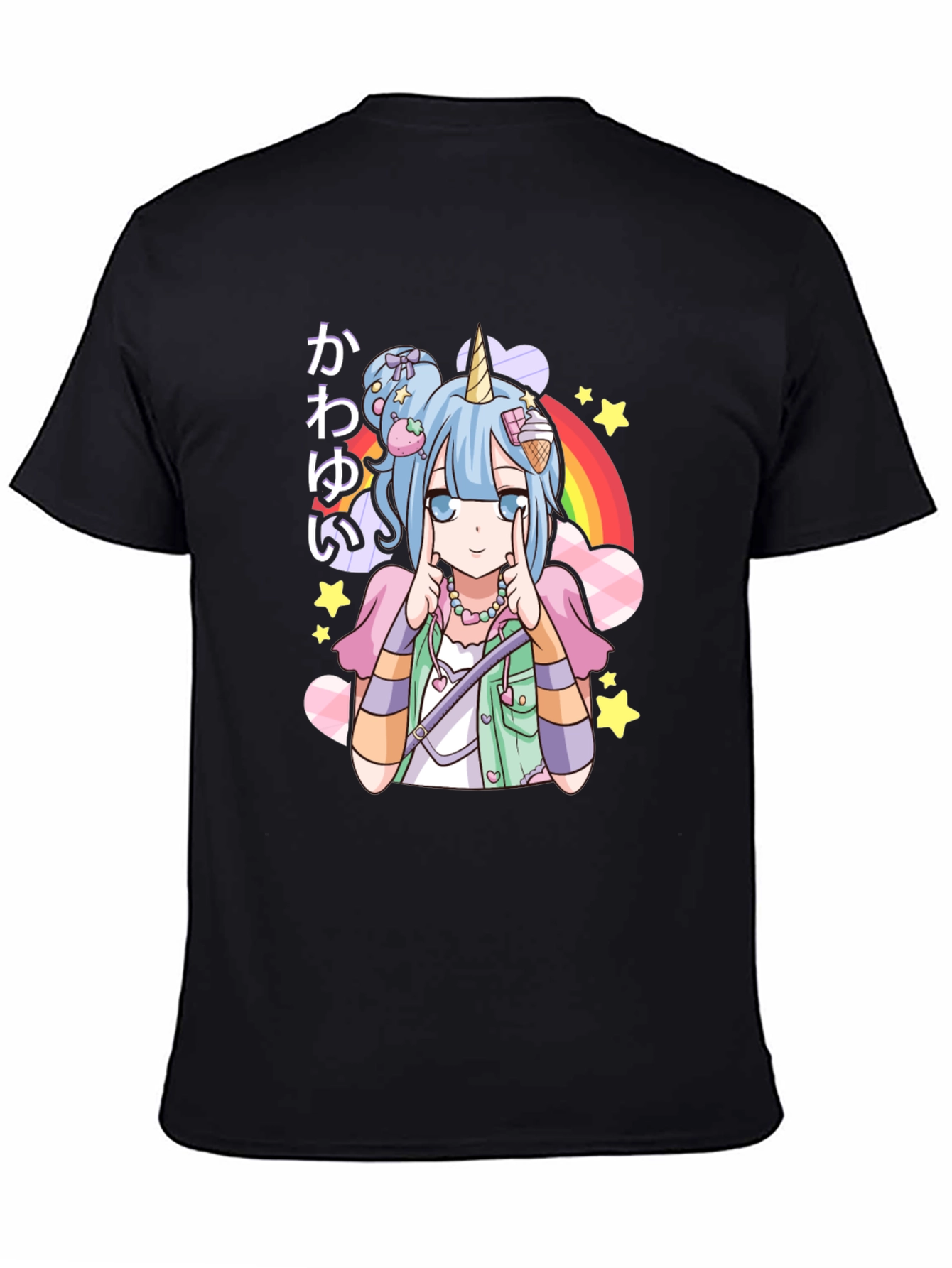 Kawaii Anime Unicorn Girl T-Shirt