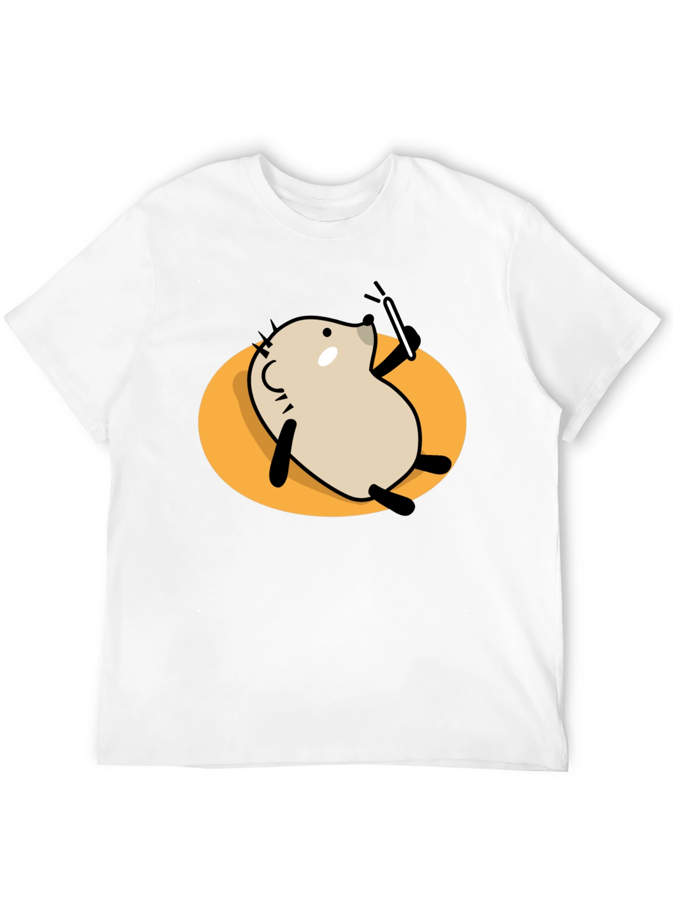 Cool Cartoon Animal Graphic Black T-Shirt