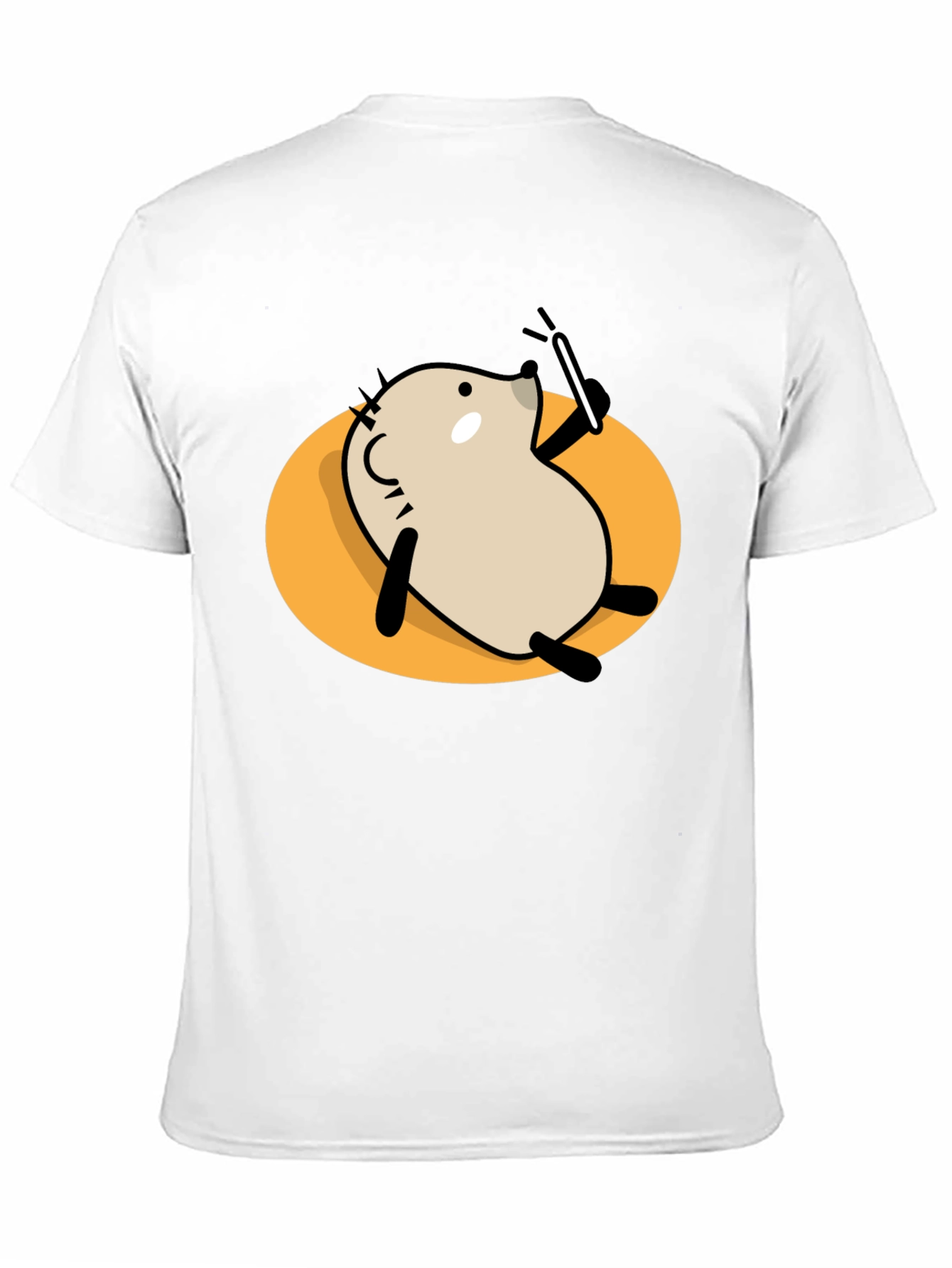 Cool Cartoon Animal Graphic Black T-Shirt