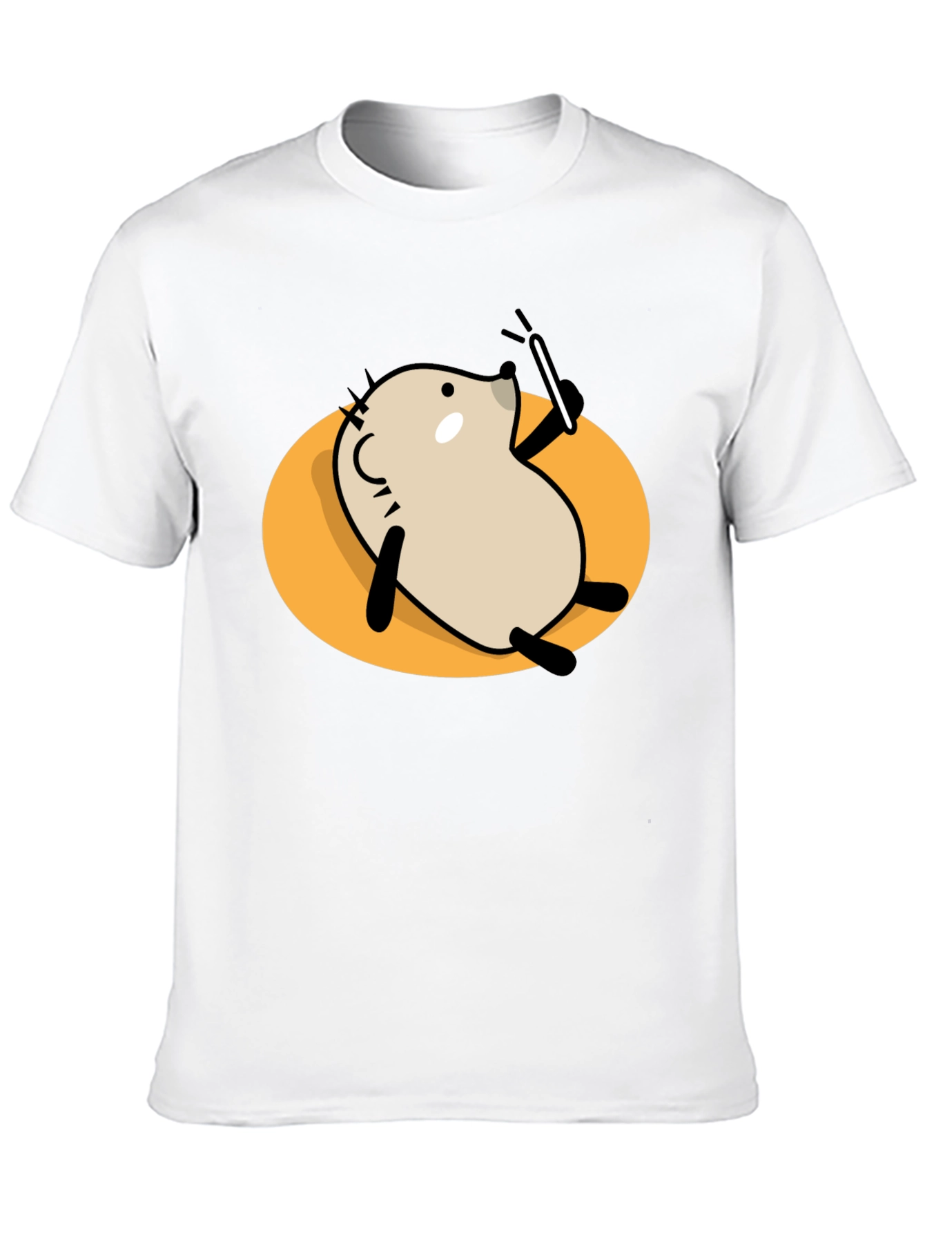 Cool Cartoon Animal Graphic Black T-Shirt