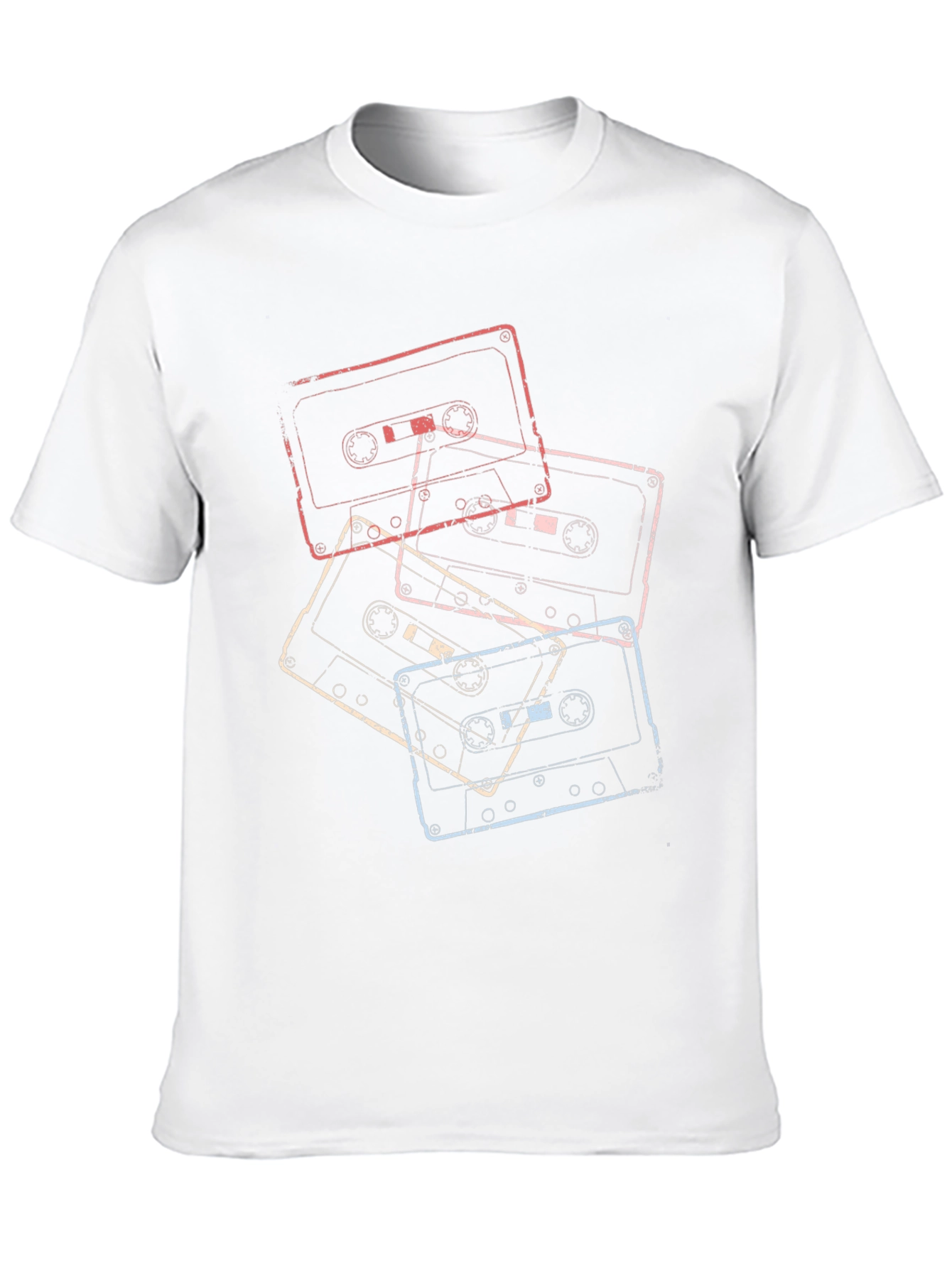Retro Cassette Tape Graphic Tee - Black