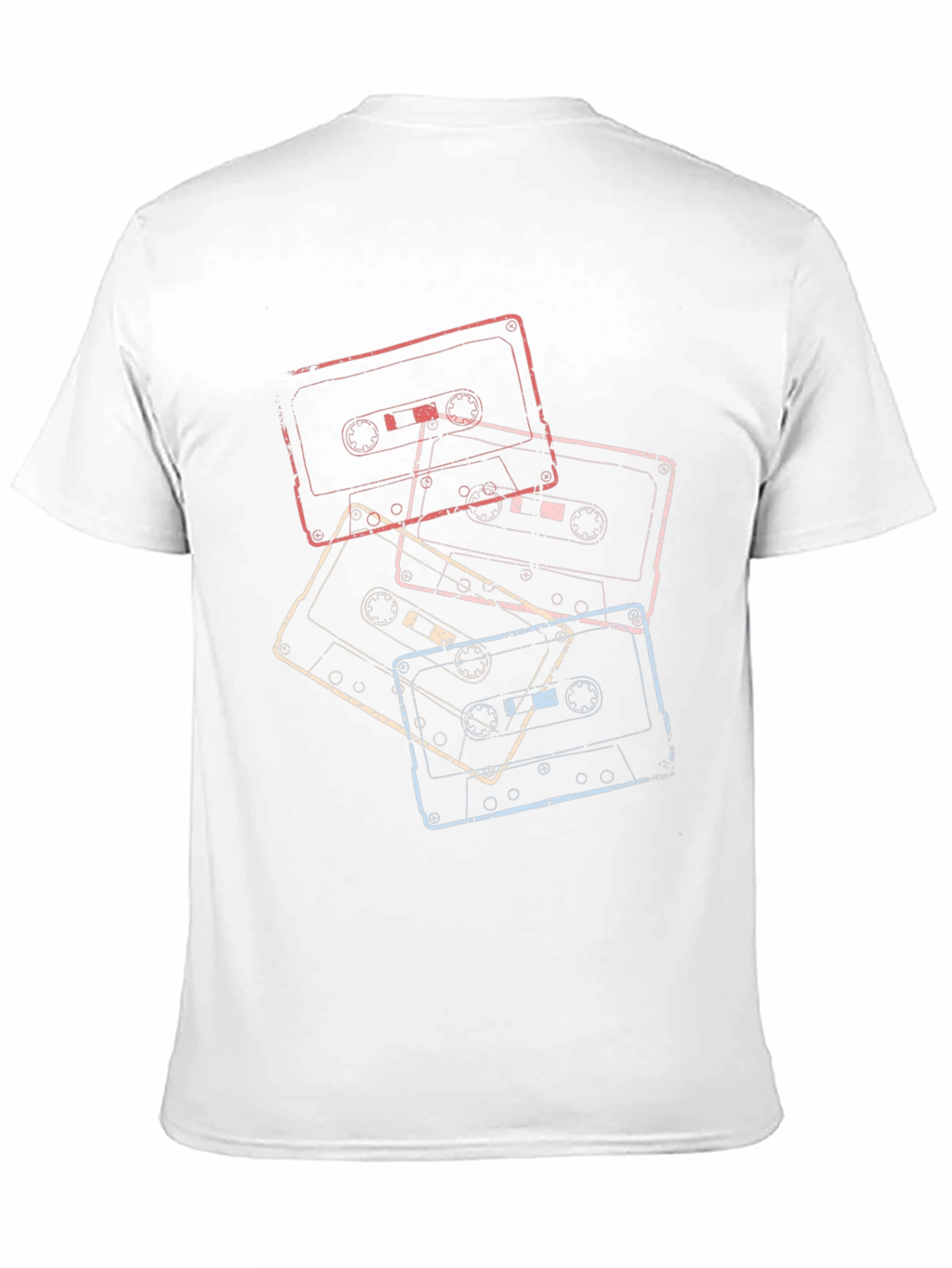 Retro Cassette Tape Graphic Tee - Black